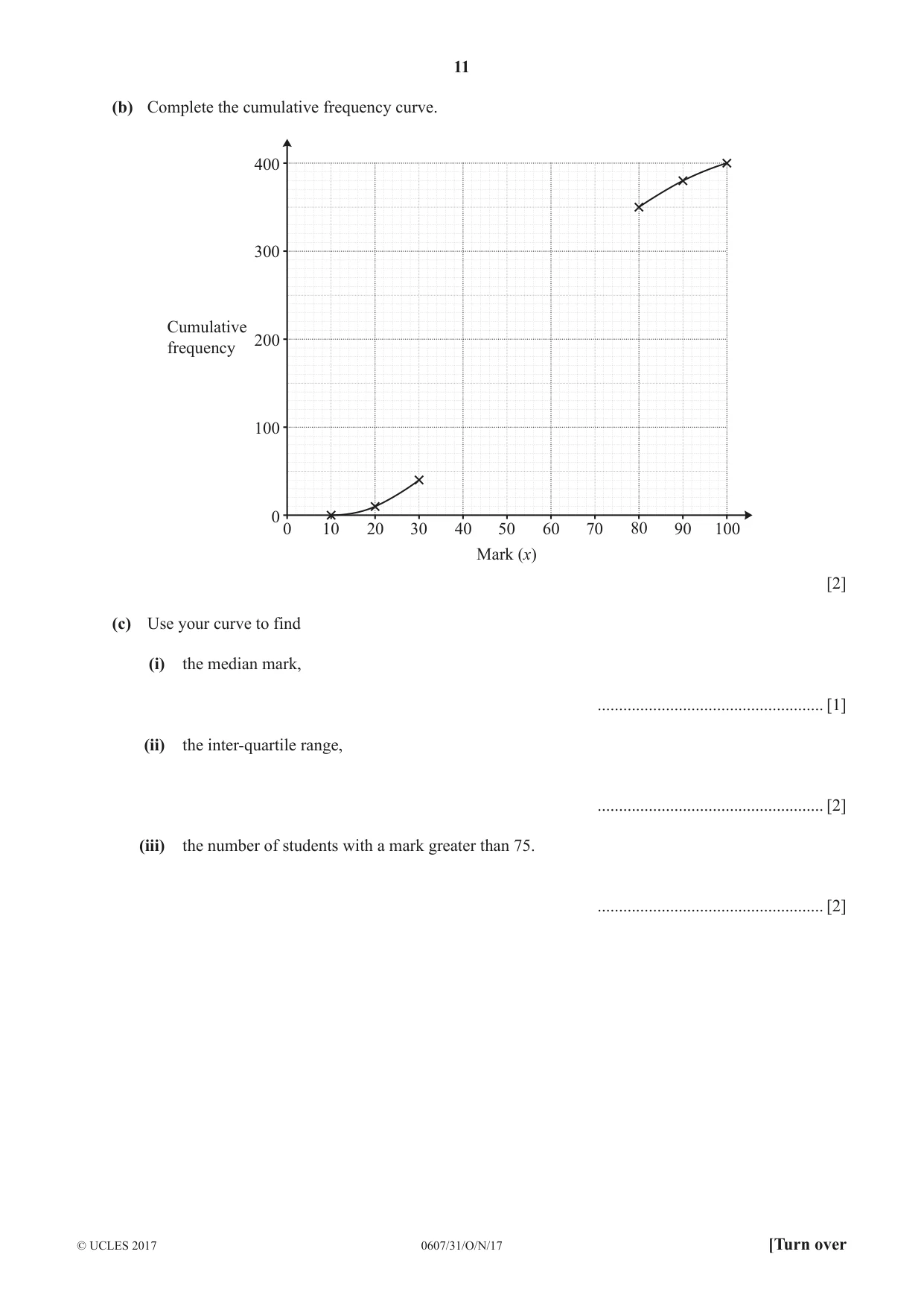 Cambridge IGCSE Mathematics - International 0607 2017 Oct/Nov Paper 3 · Variant 1 question paper, page 11 of 16