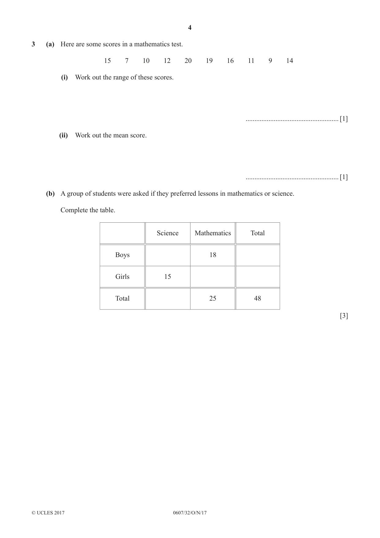 Cambridge IGCSE Mathematics - International 0607 2017 Oct/Nov Paper 3 · Variant 2 question paper, page 4 of 16
