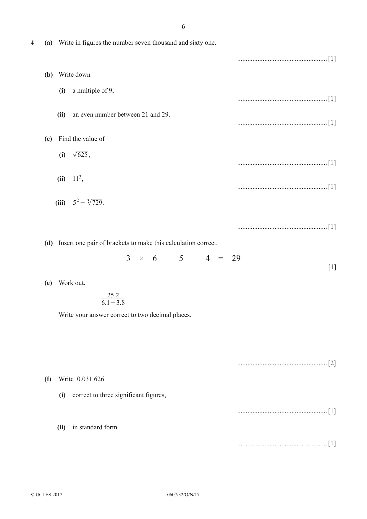Cambridge IGCSE Mathematics - International 0607 2017 Oct/Nov Paper 3 · Variant 2 question paper, page 6 of 16