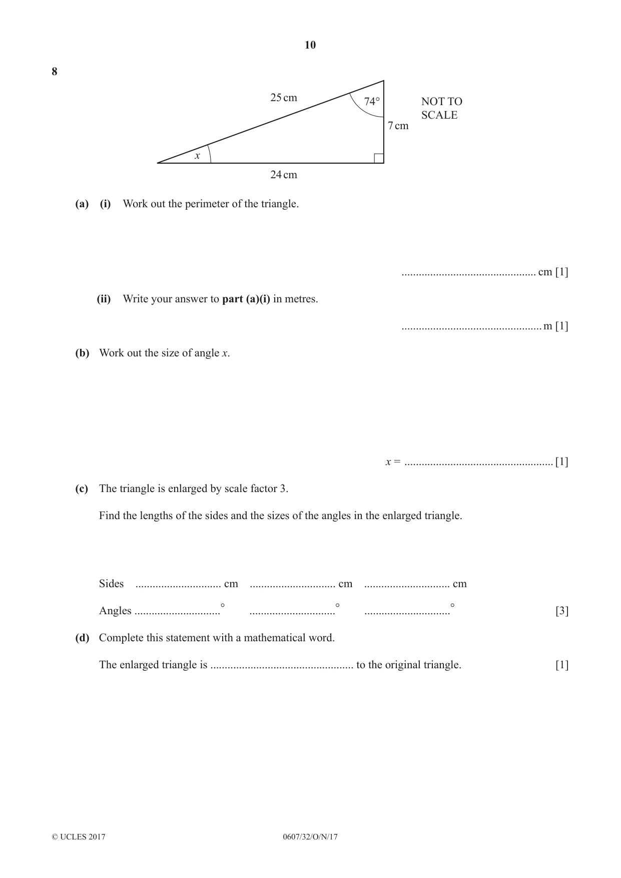 Cambridge IGCSE Mathematics - International 0607 2017 Oct/Nov Paper 3 · Variant 2 question paper, page 10 of 16