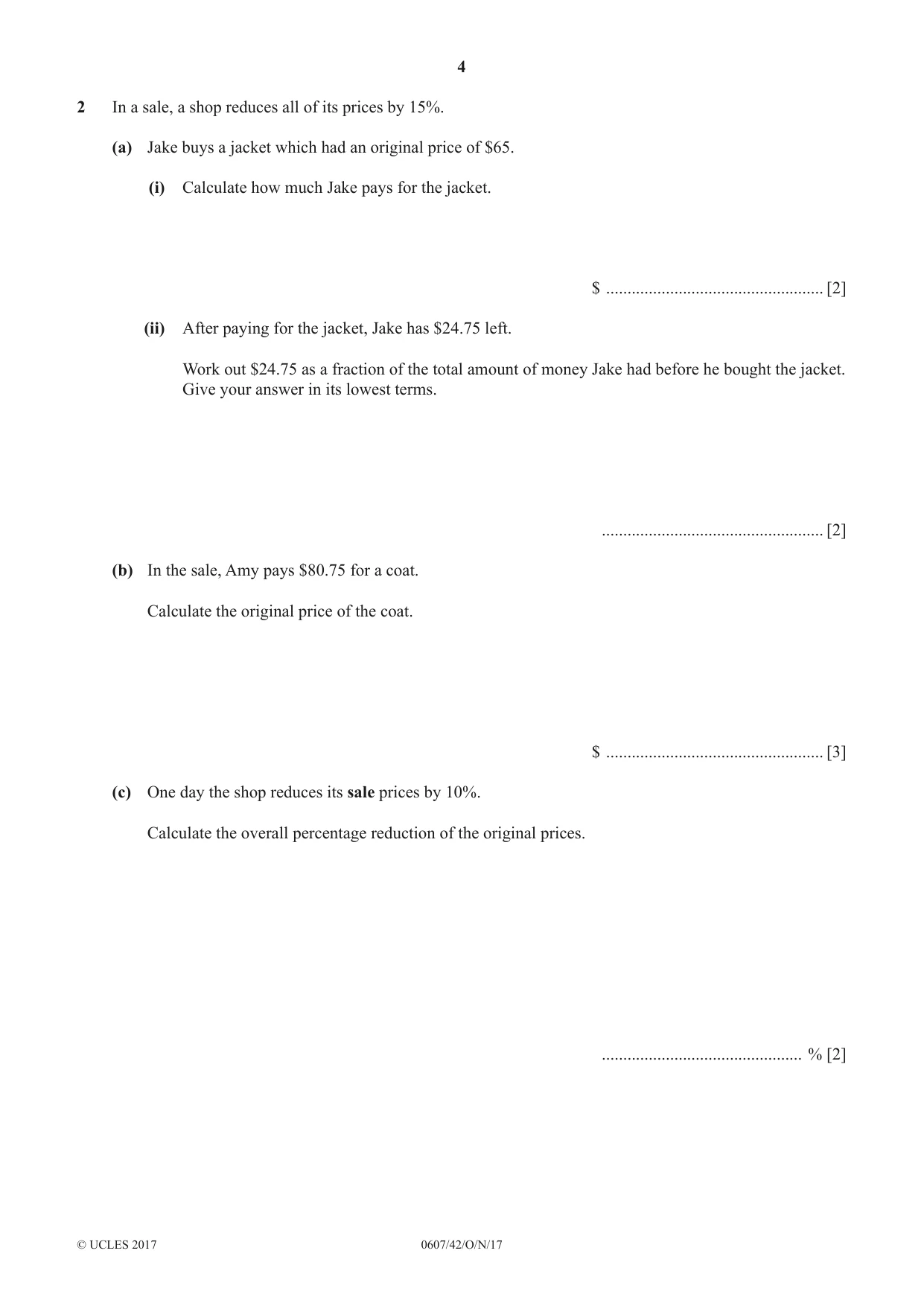Cambridge IGCSE Mathematics - International 0607 2017 Oct/Nov Paper 4 · Variant 2 question paper, page 4 of 16