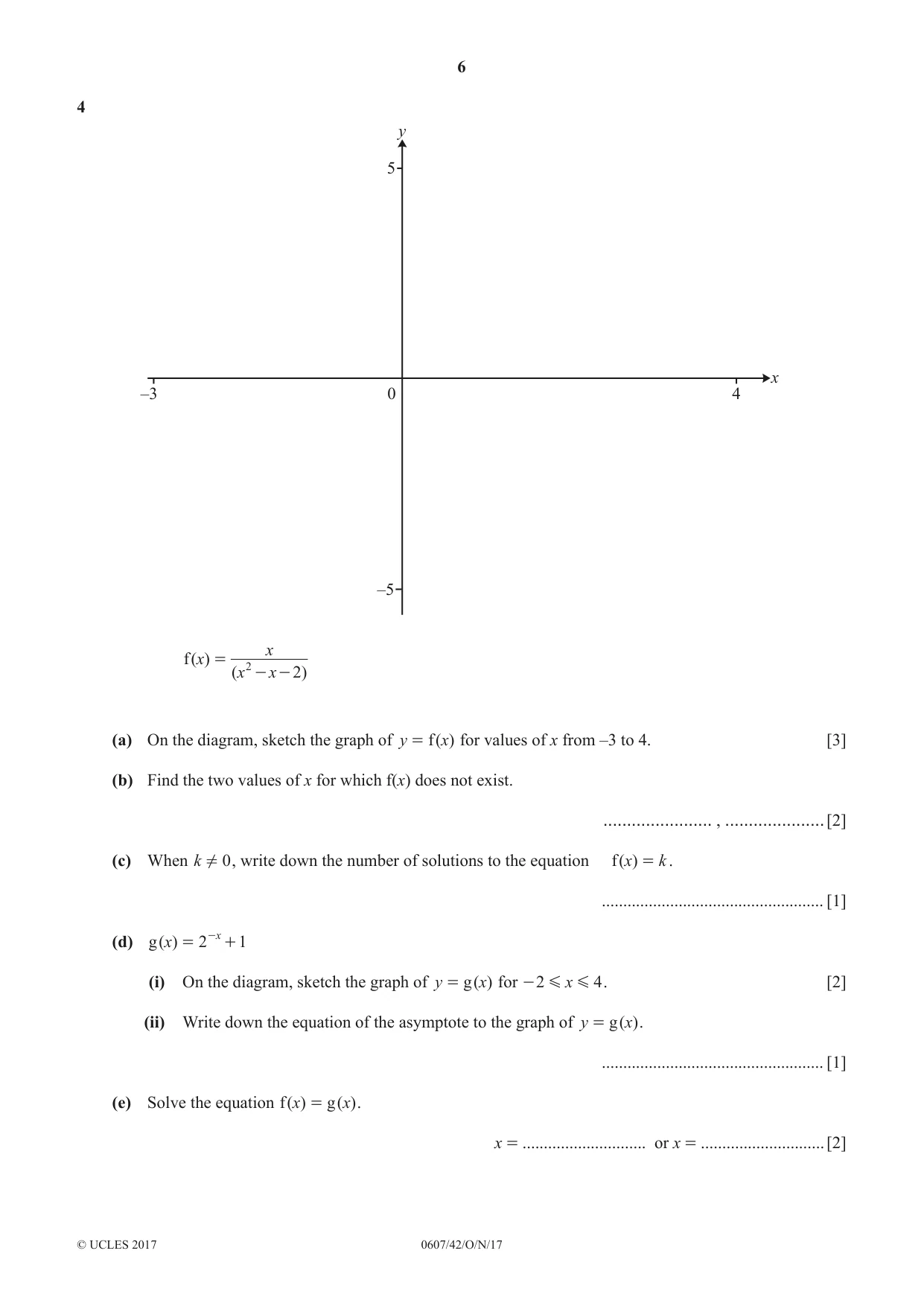Cambridge IGCSE Mathematics - International 0607 2017 Oct/Nov Paper 4 · Variant 2 question paper, page 6 of 16