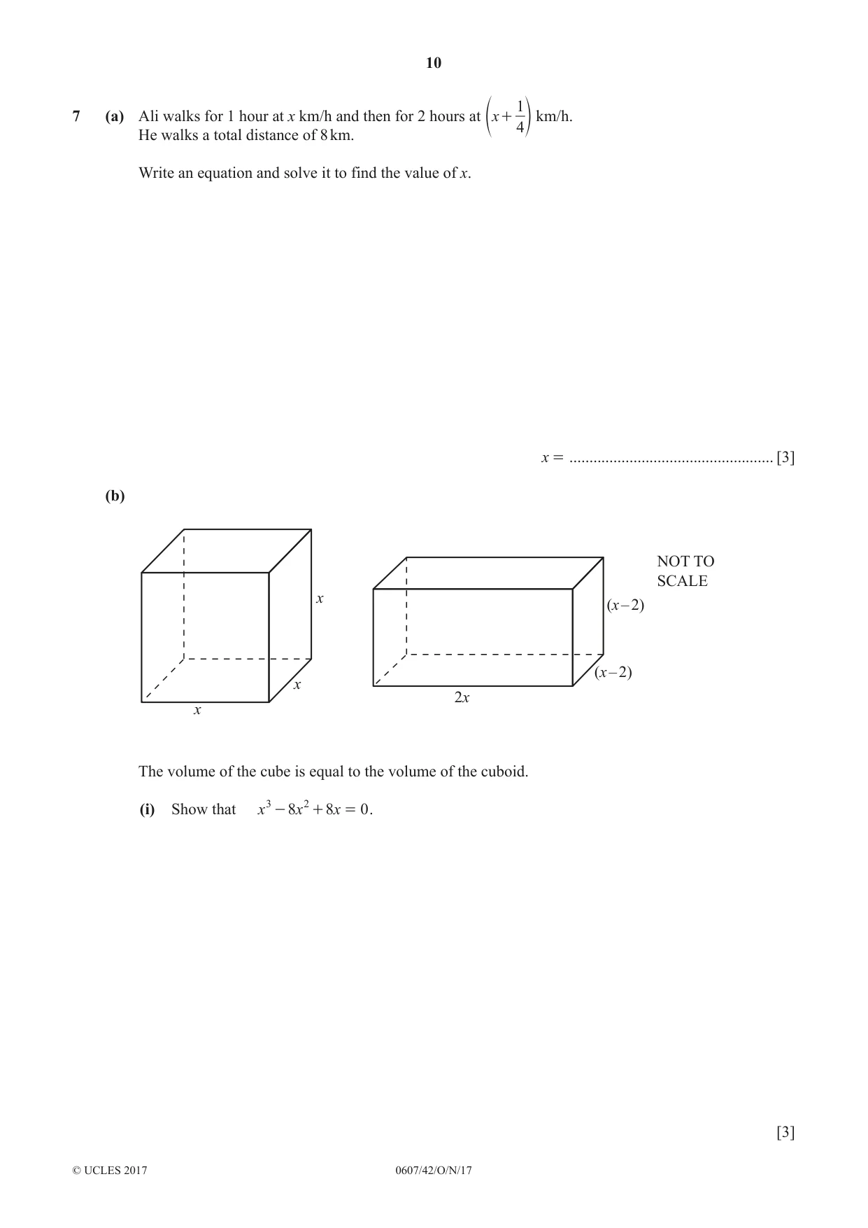 Cambridge IGCSE Mathematics - International 0607 2017 Oct/Nov Paper 4 · Variant 2 question paper, page 10 of 16