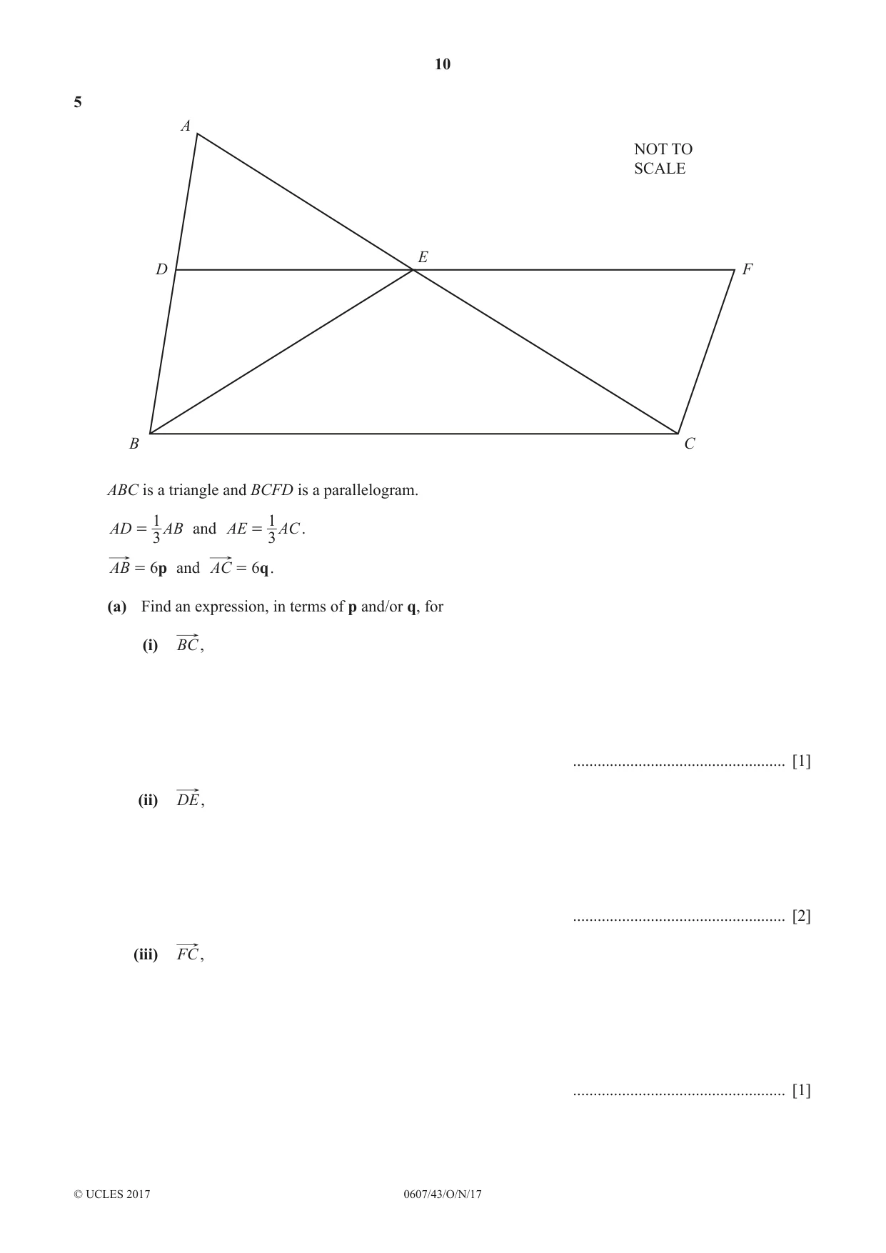 Cambridge IGCSE Mathematics - International 0607 2017 Oct/Nov Paper 4 · Variant 3 question paper, page 10 of 20