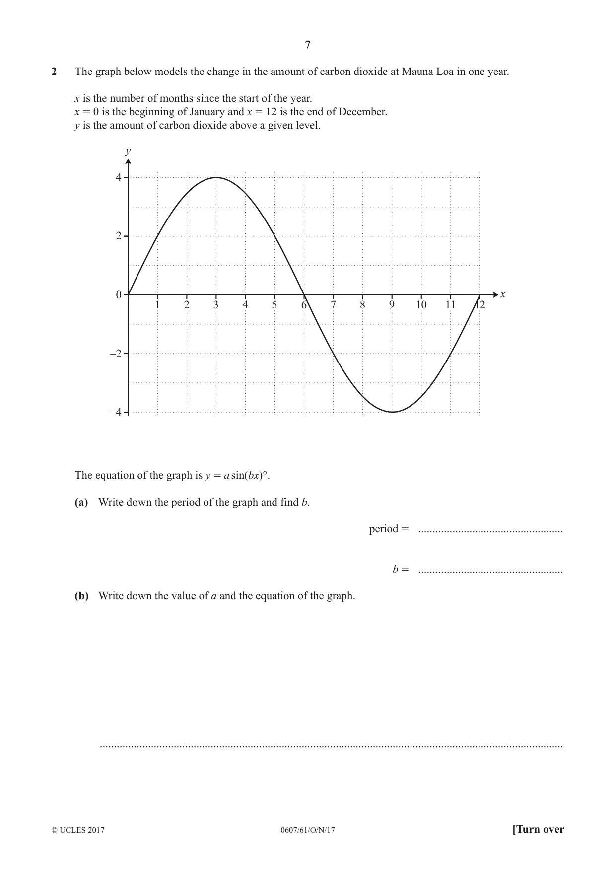 Cambridge IGCSE Mathematics - International 0607 2017 Oct/Nov Paper 6 · Variant 1 question paper, page 7 of 12