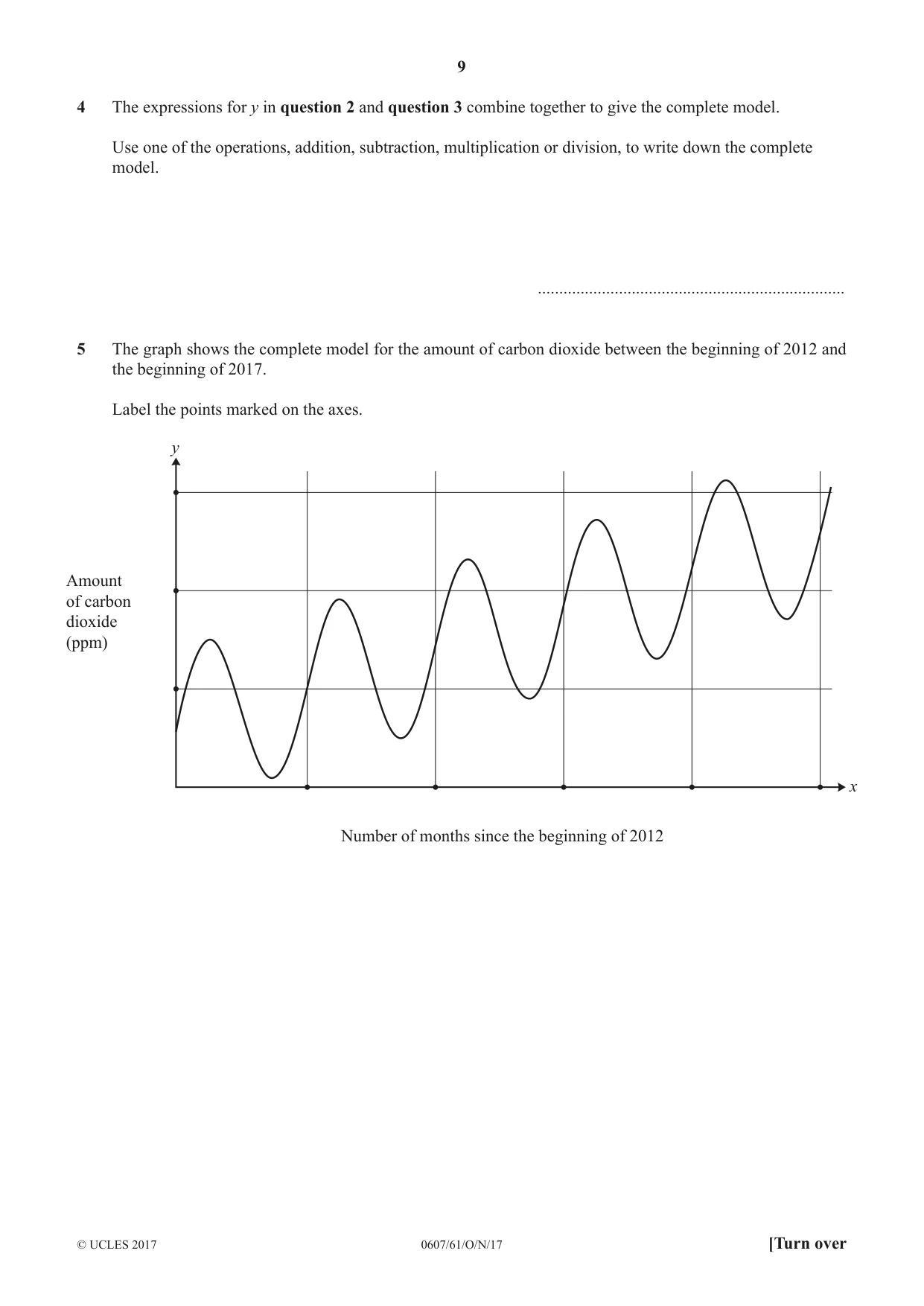 Cambridge IGCSE Mathematics - International 0607 2017 Oct/Nov Paper 6 · Variant 1 question paper, page 9 of 12