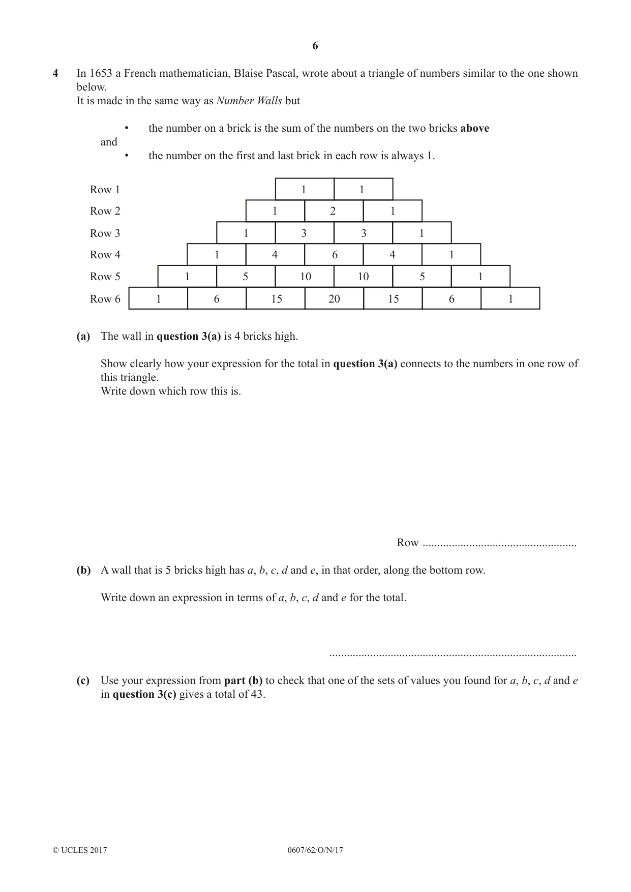 Cambridge IGCSE Mathematics - International 0607 2017 Oct/Nov Paper 6 · Variant 2 question paper, page 6 of 16