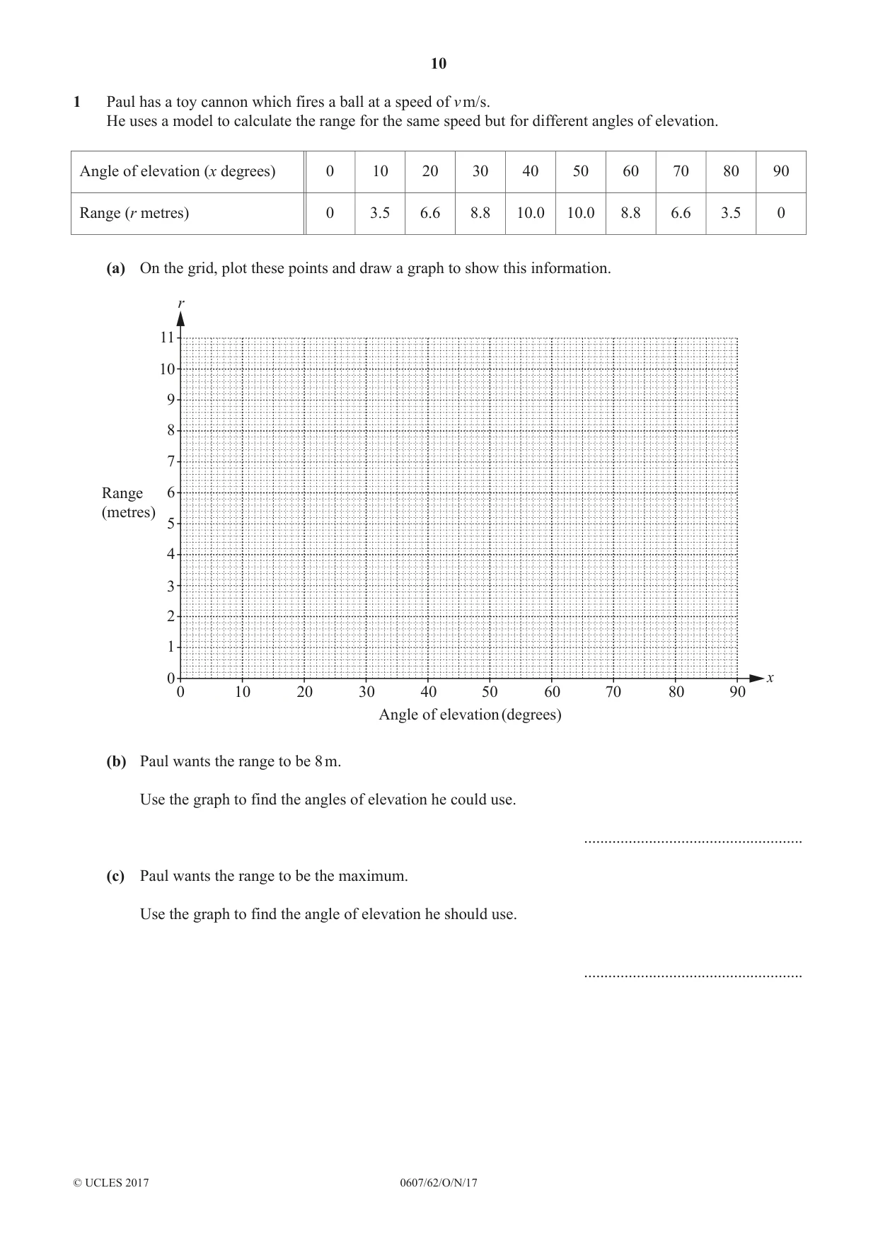 Cambridge IGCSE Mathematics - International 0607 2017 Oct/Nov Paper 6 · Variant 2 question paper, page 10 of 16