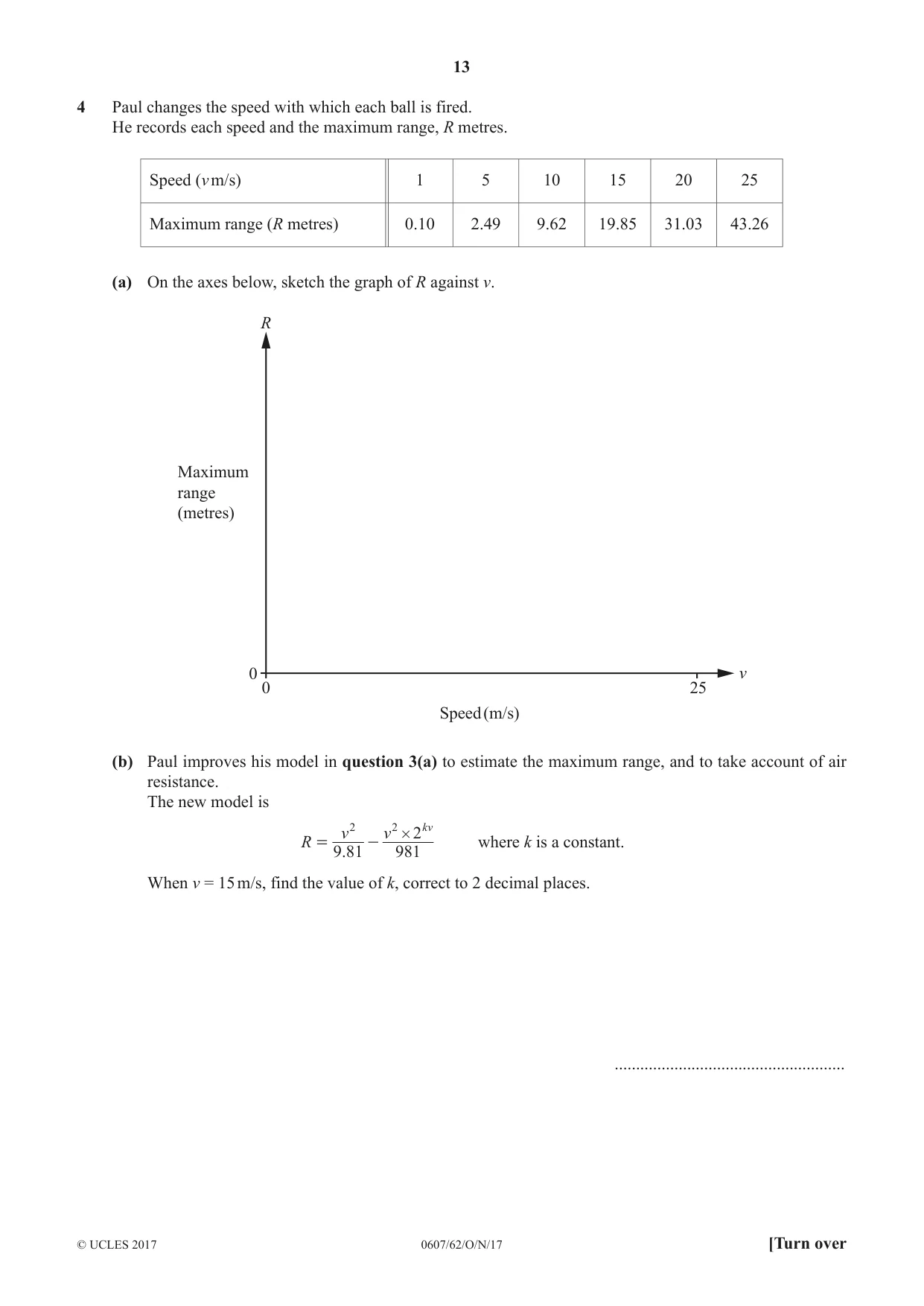 Cambridge IGCSE Mathematics - International 0607 2017 Oct/Nov Paper 6 · Variant 2 question paper, page 13 of 16