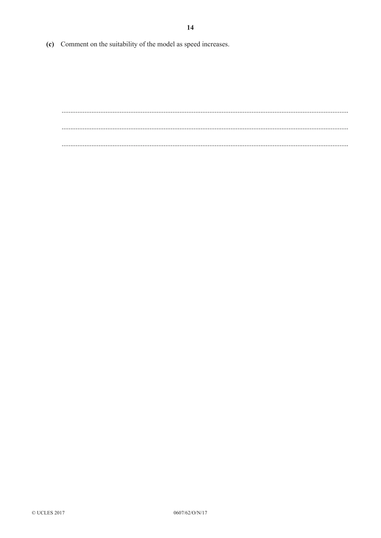 Cambridge IGCSE Mathematics - International 0607 2017 Oct/Nov Paper 6 · Variant 2 question paper, page 14 of 16
