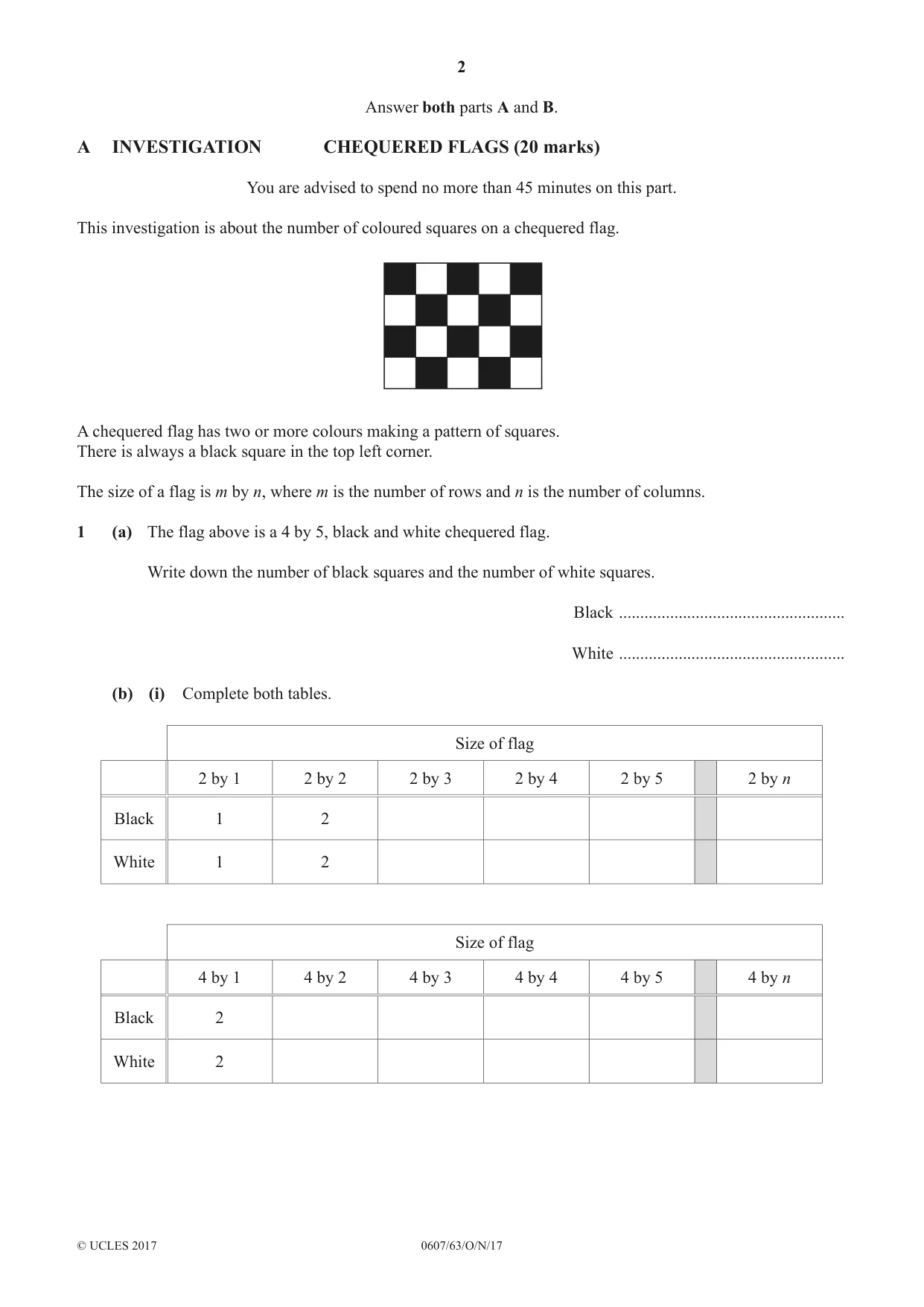 Cambridge IGCSE Mathematics - International 0607 2017 Oct/Nov Paper 6 · Variant 3 question paper, page 2 of 12