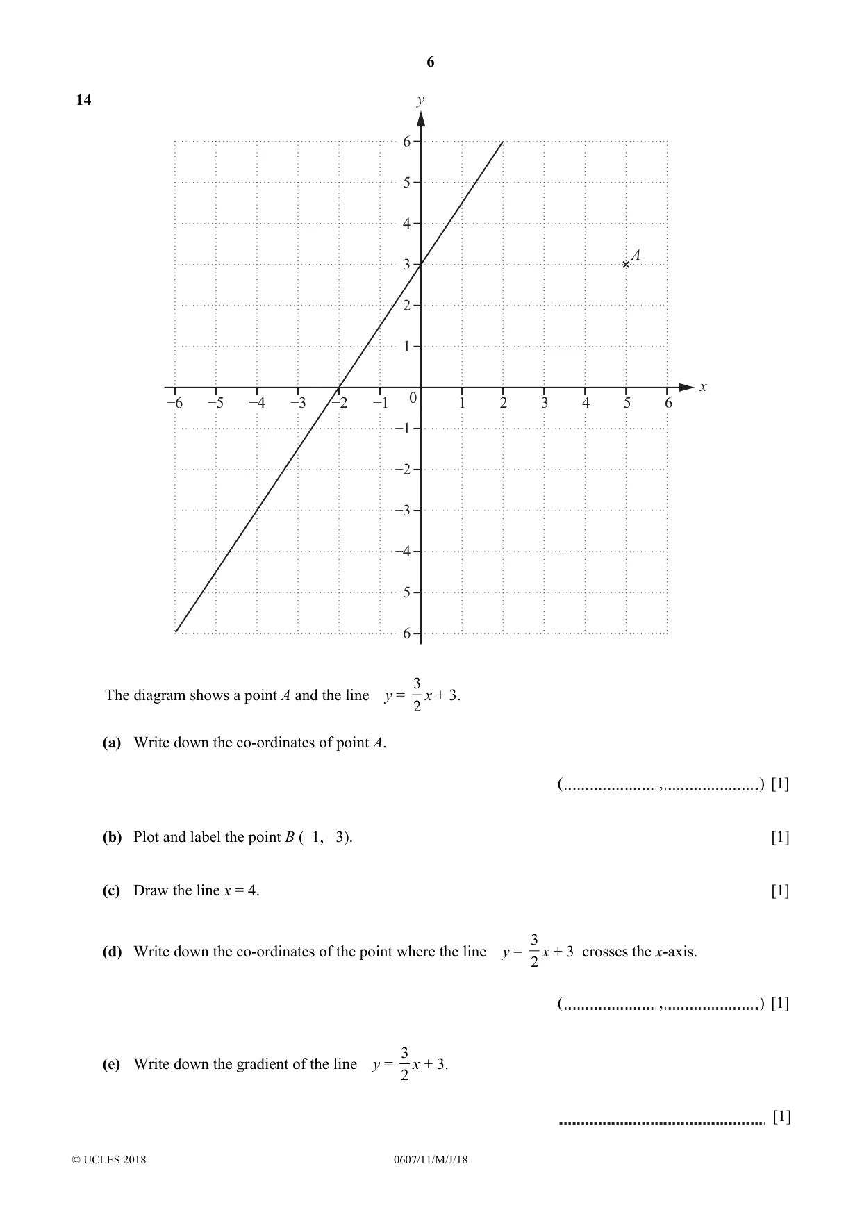 Cambridge IGCSE Mathematics - International 0607 2018 May/June Paper 1 · Variant 1 question paper, page 6 of 8