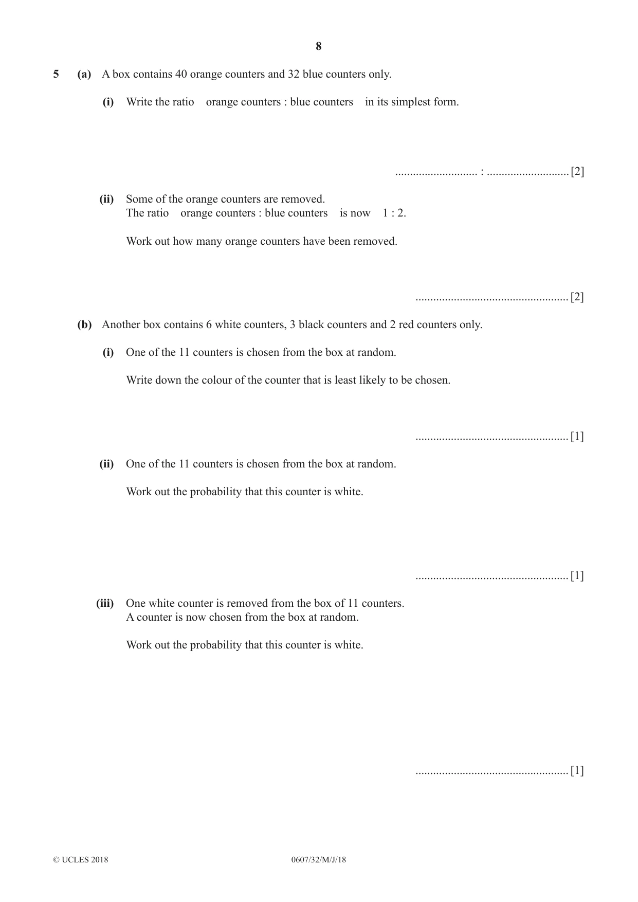 Cambridge IGCSE Mathematics - International 0607 2018 May/June Paper 3 · Variant 2 question paper, page 8 of 16