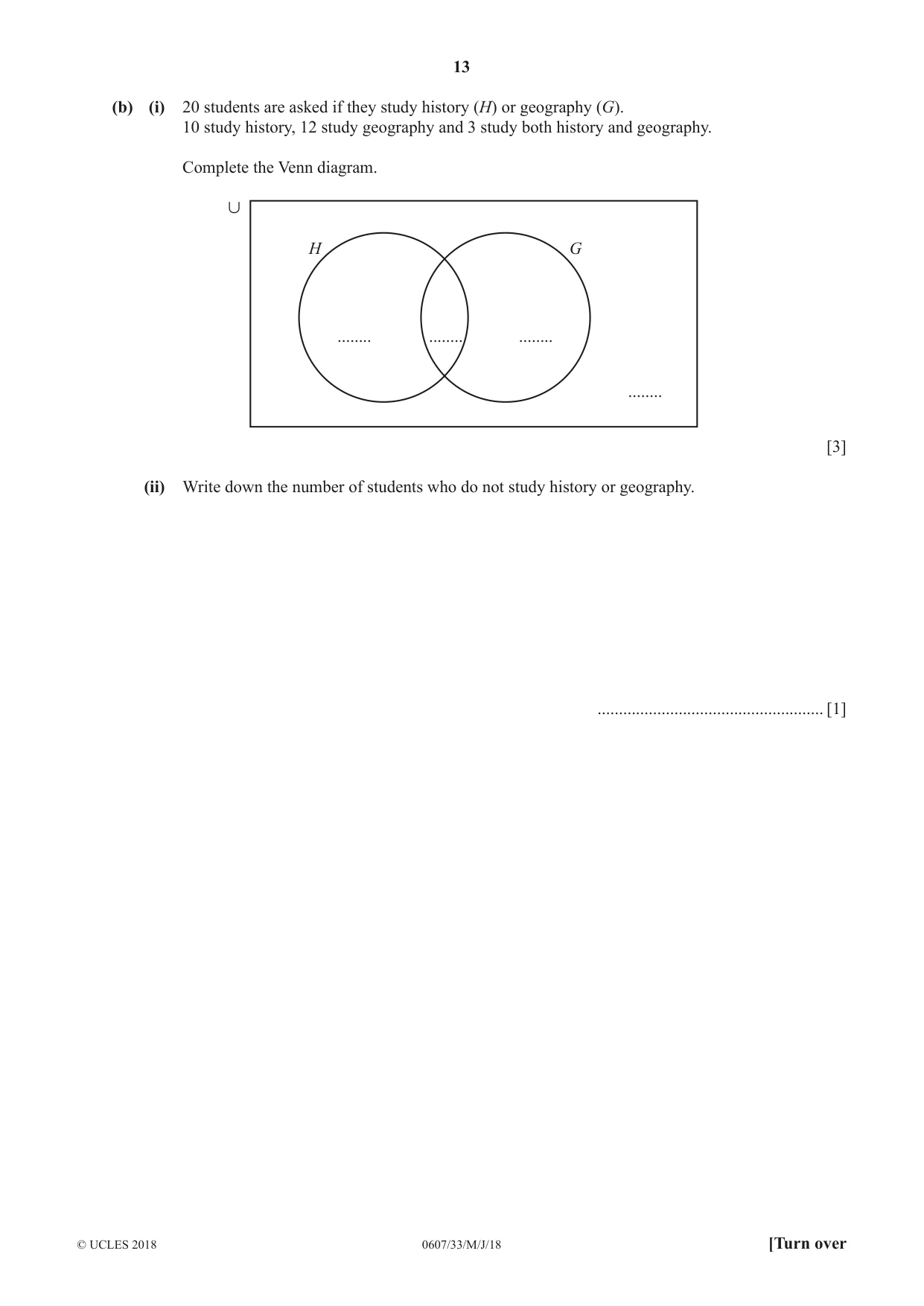 Cambridge IGCSE Mathematics - International 0607 2018 May/June Paper 3 · Variant 3 question paper, page 13 of 16