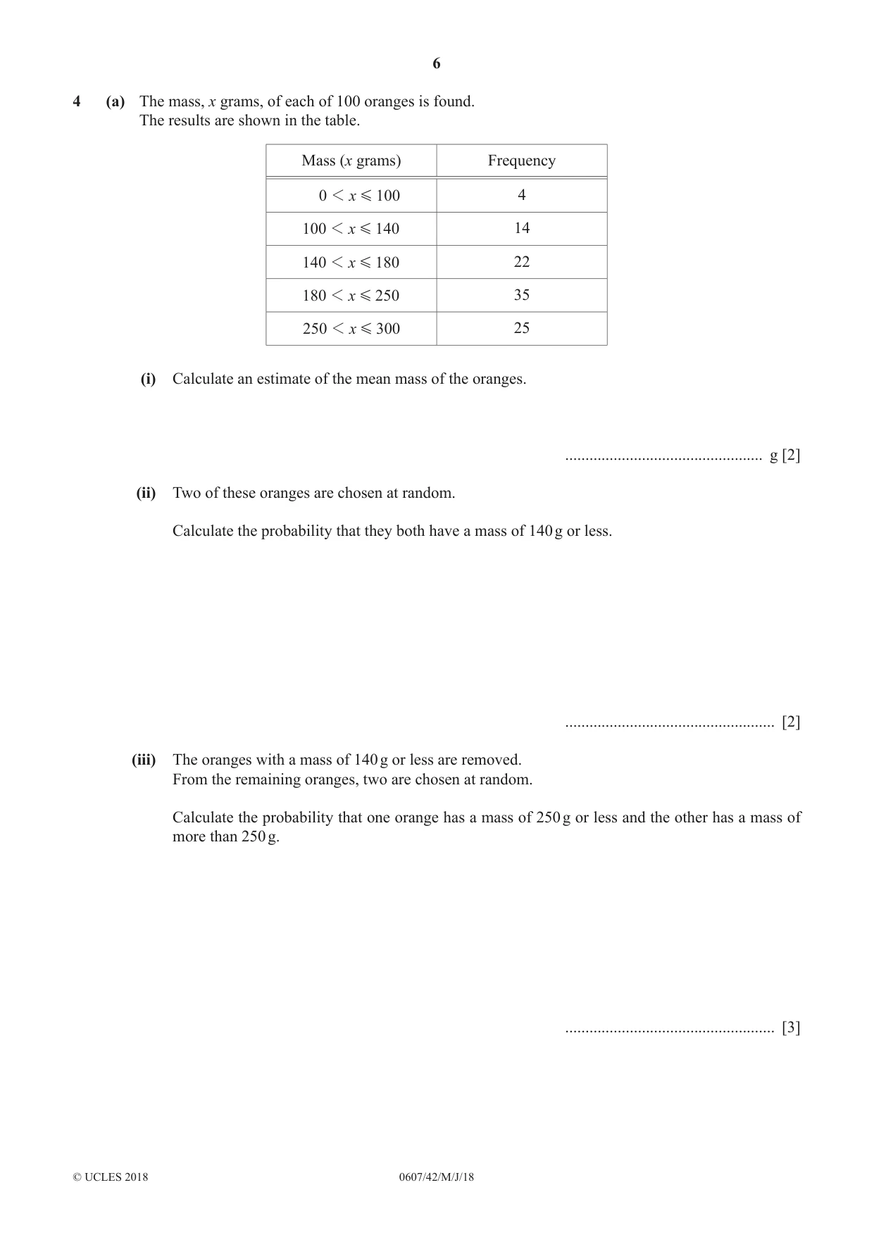 Cambridge IGCSE Mathematics - International 0607 2018 May/June Paper 4 · Variant 2 question paper, page 6 of 20