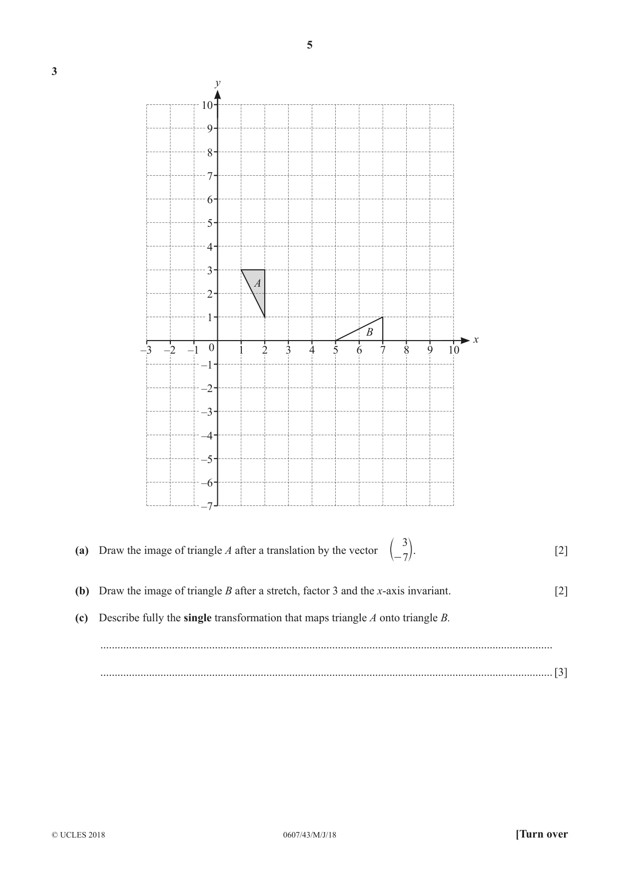 Cambridge IGCSE Mathematics - International 0607 2018 May/June Paper 4 · Variant 3 question paper, page 5 of 20