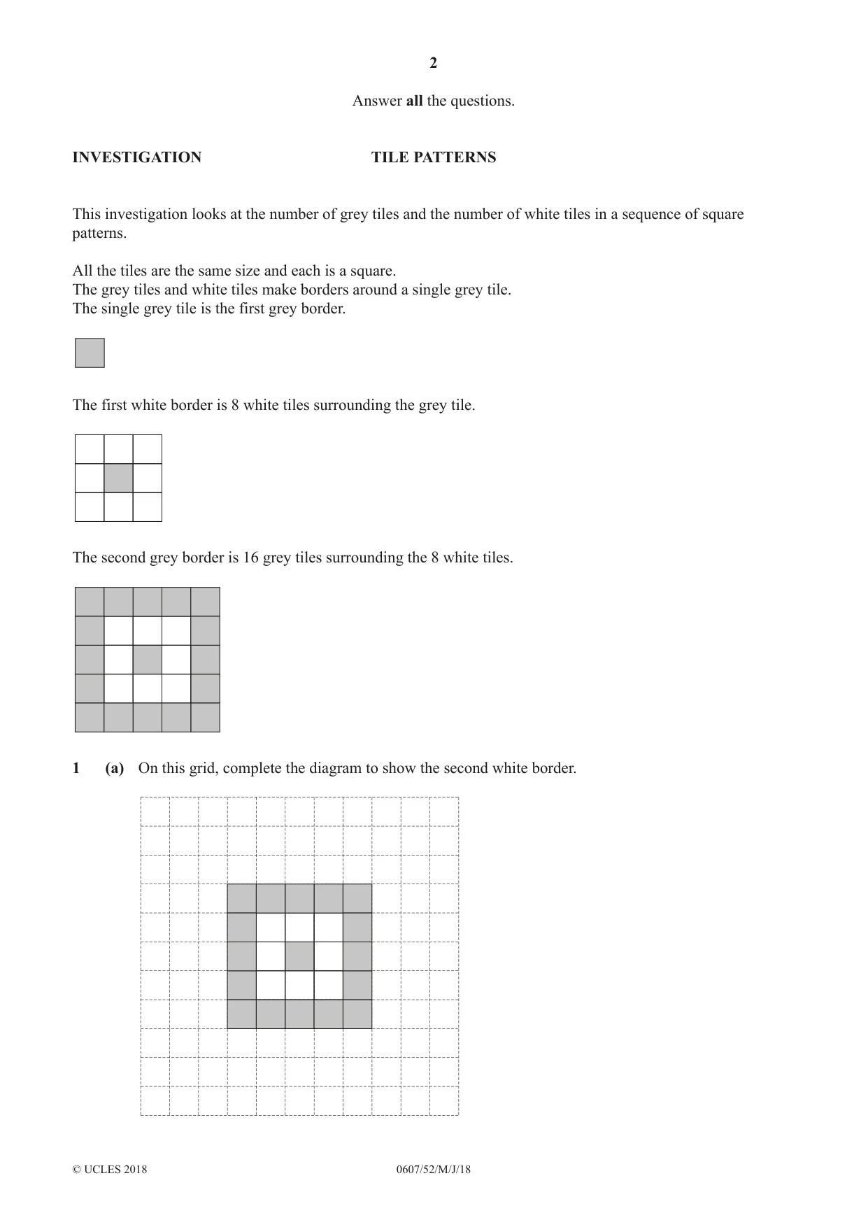 Cambridge IGCSE Mathematics - International 0607 2018 May/June Paper 5 · Variant 2 question paper, page 2 of 8