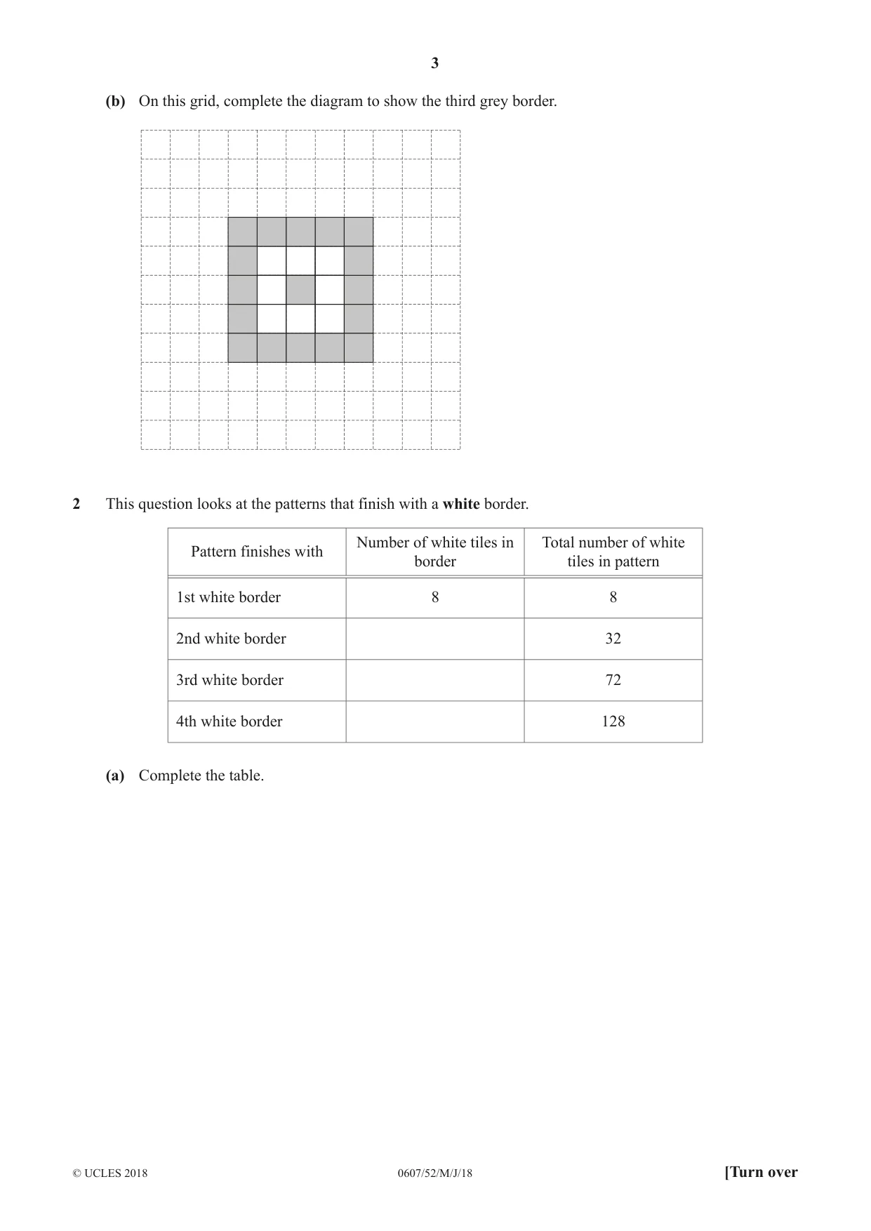Cambridge IGCSE Mathematics - International 0607 2018 May/June Paper 5 · Variant 2 question paper, page 3 of 8