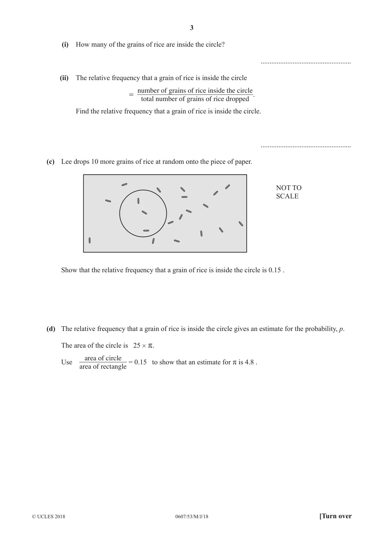 Cambridge IGCSE Mathematics - International 0607 2018 May/June Paper 5 · Variant 3 question paper, page 3 of 8
