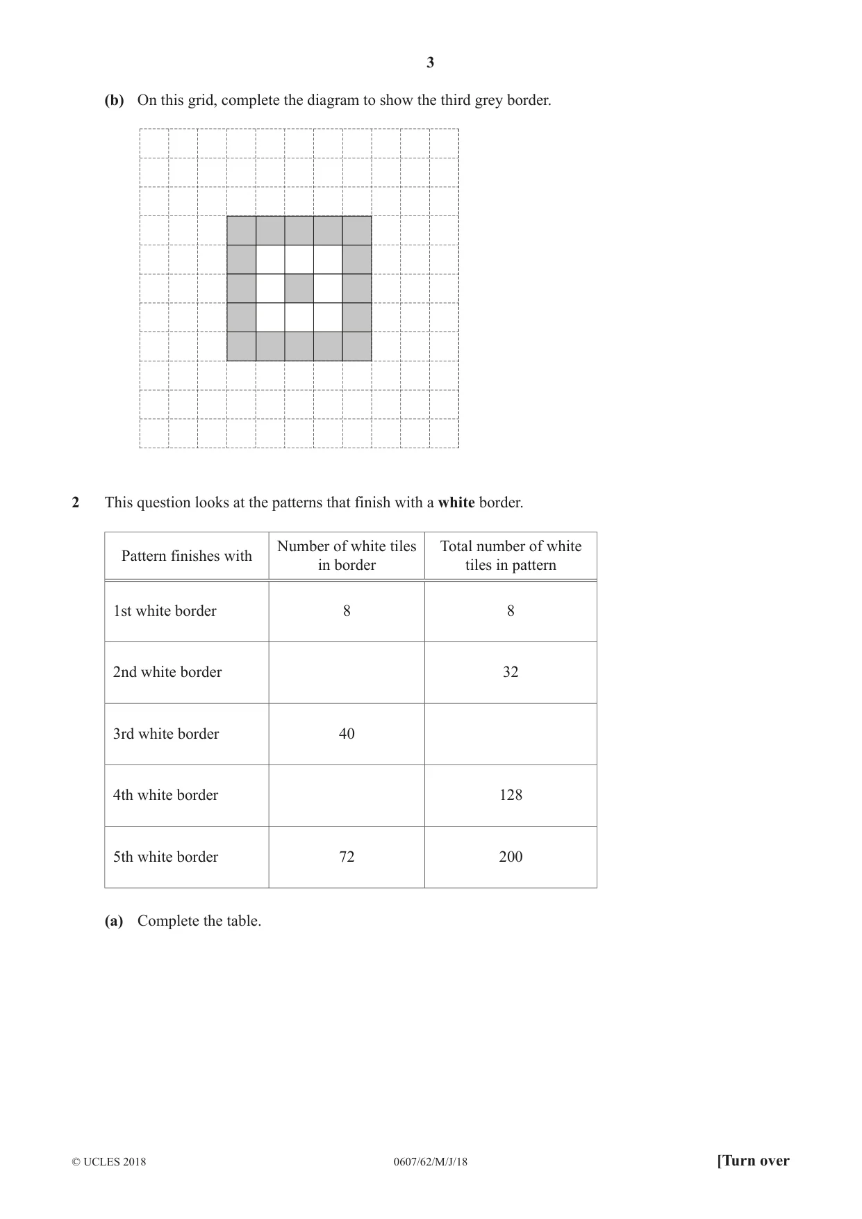 Cambridge IGCSE Mathematics - International 0607 2018 May/June Paper 6 · Variant 2 question paper, page 3 of 16