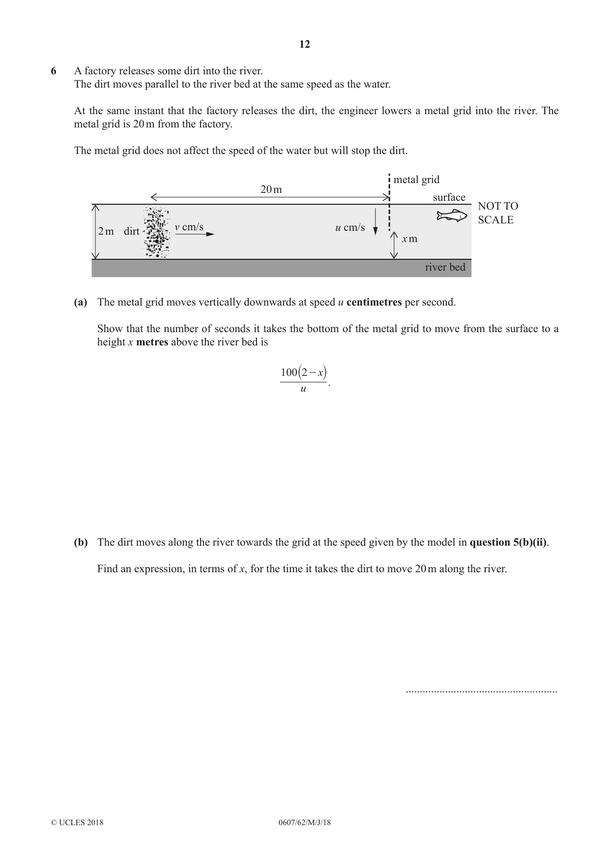 Cambridge IGCSE Mathematics - International 0607 2018 May/June Paper 6 · Variant 2 question paper, page 12 of 16