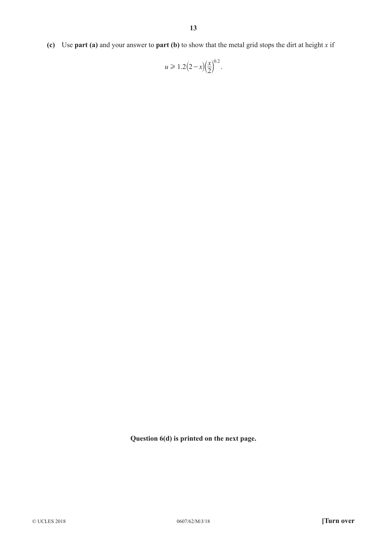 Cambridge IGCSE Mathematics - International 0607 2018 May/June Paper 6 · Variant 2 question paper, page 13 of 16