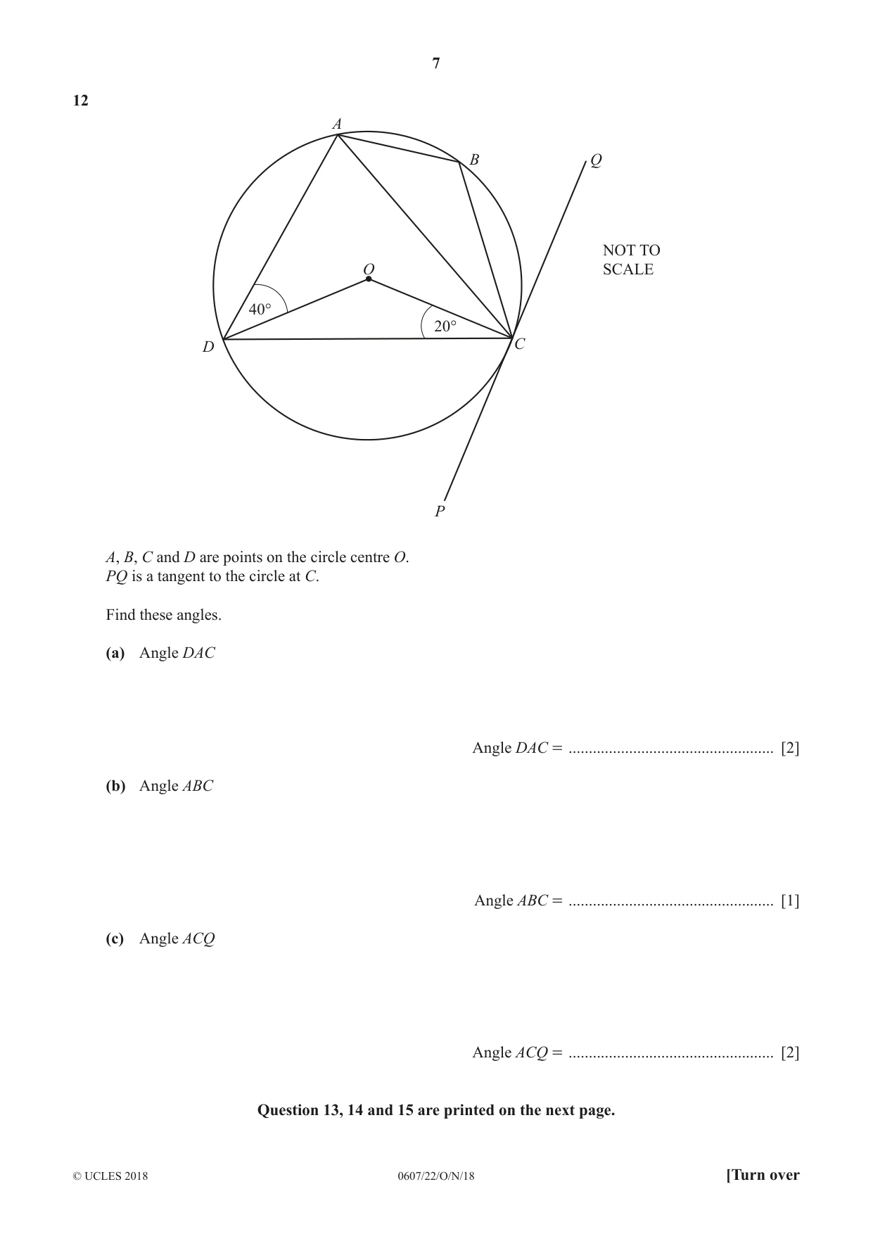 Cambridge IGCSE Mathematics - International 0607 2018 Oct/Nov Paper 2 · Variant 2 question paper, page 7 of 8