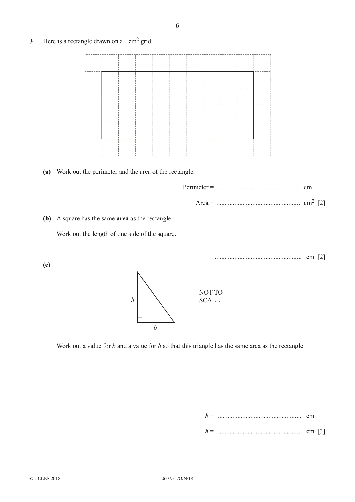 Cambridge IGCSE Mathematics - International 0607 2018 Oct/Nov Paper 3 · Variant 1 question paper, page 6 of 16