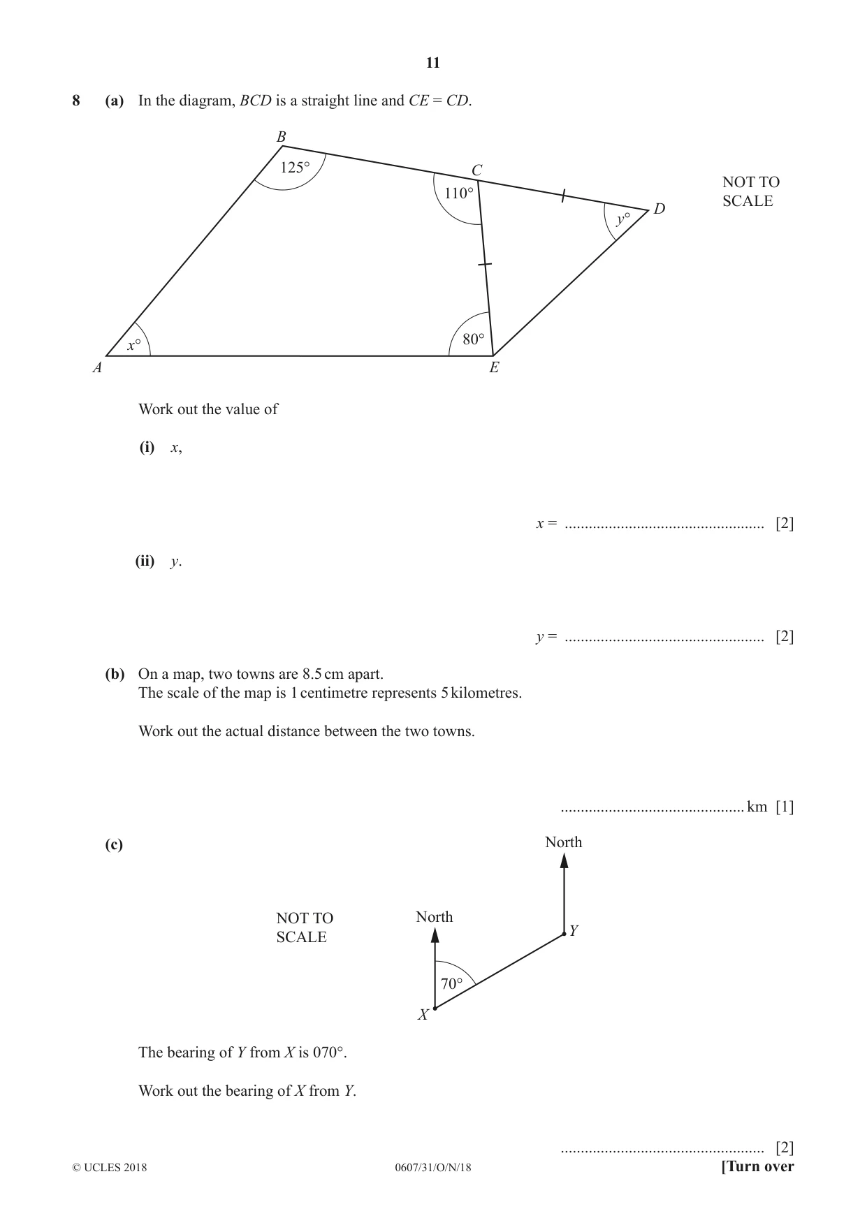 Cambridge IGCSE Mathematics - International 0607 2018 Oct/Nov Paper 3 · Variant 1 question paper, page 11 of 16