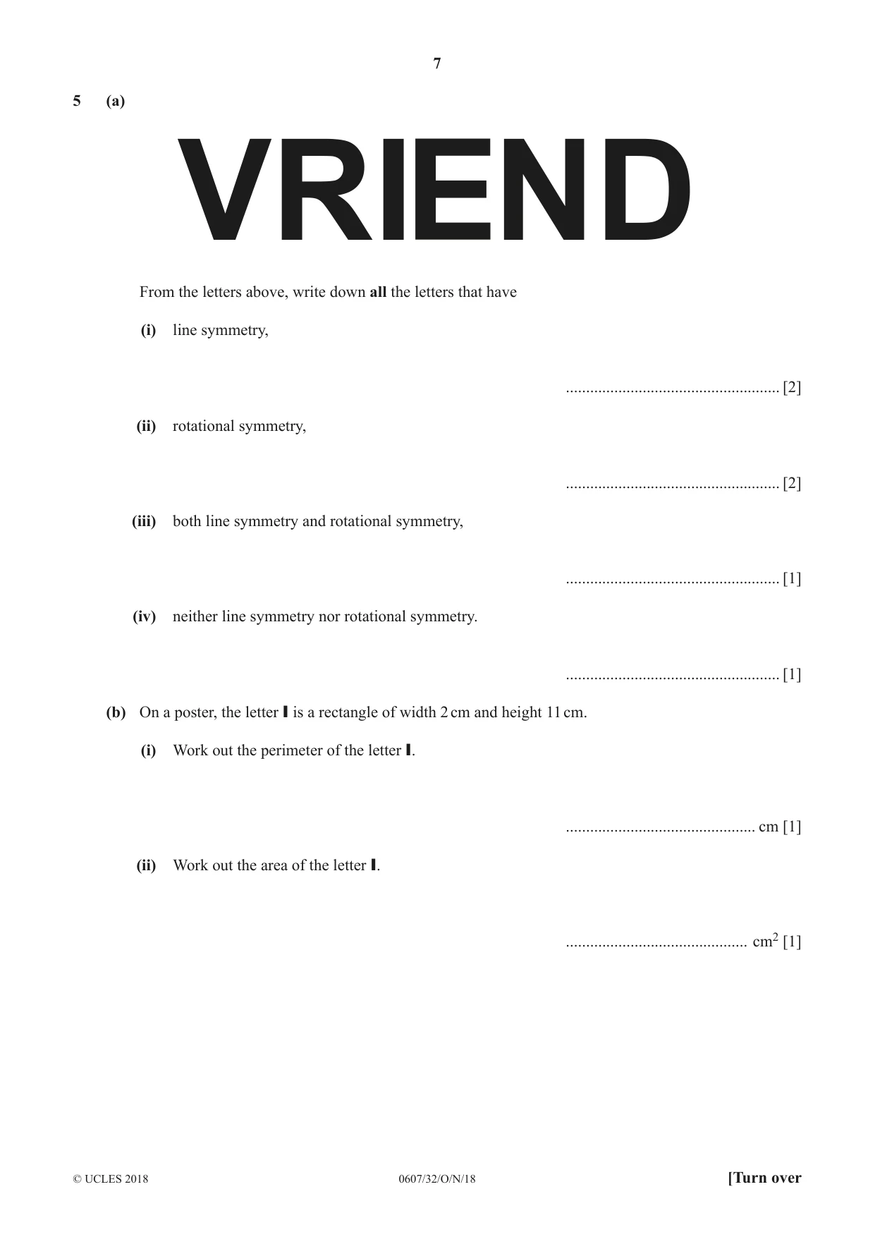 Cambridge IGCSE Mathematics - International 0607 2018 Oct/Nov Paper 3 · Variant 2 question paper, page 7 of 16