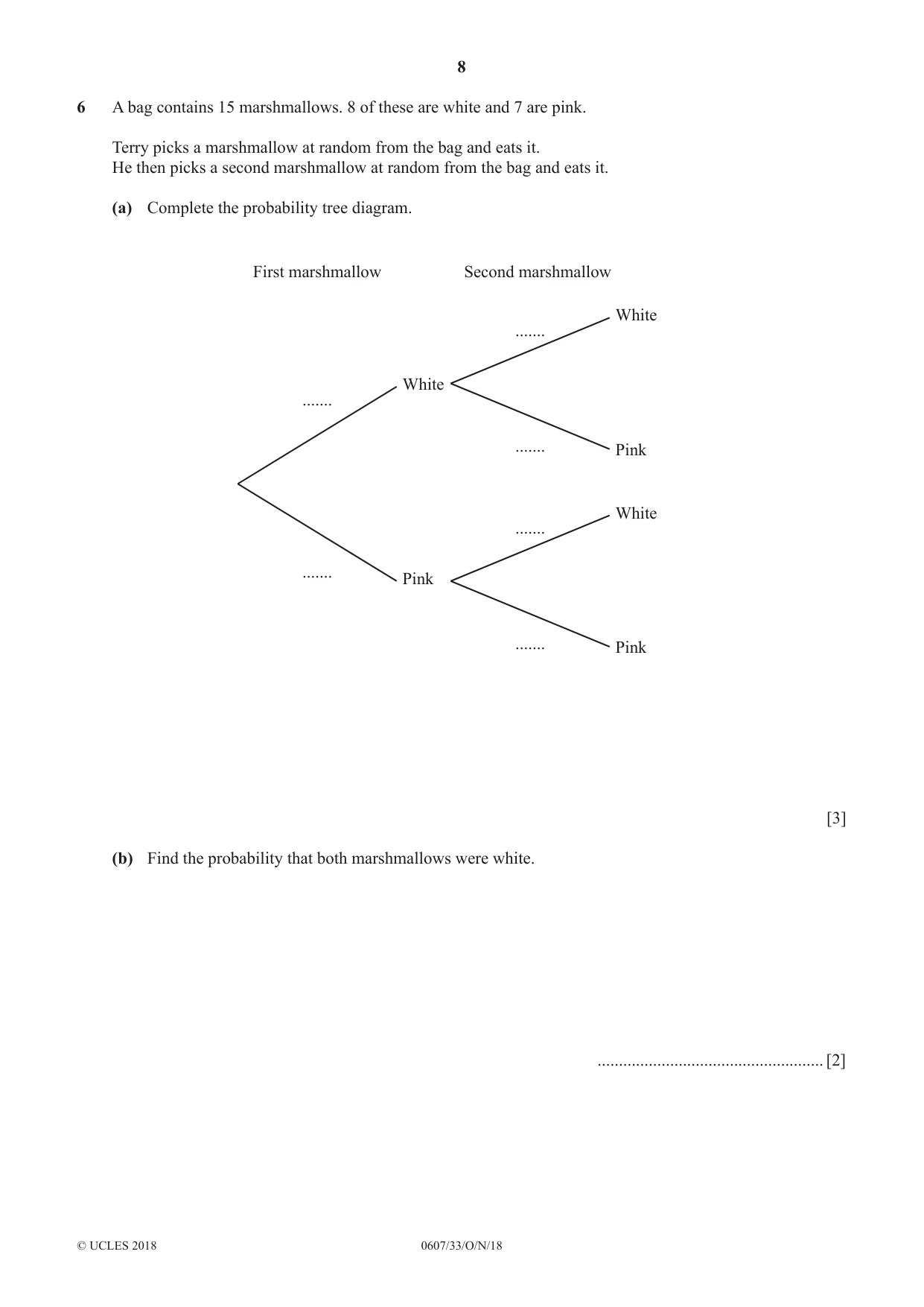 Cambridge IGCSE Mathematics - International 0607 2018 Oct/Nov Paper 3 · Variant 3 question paper, page 8 of 16