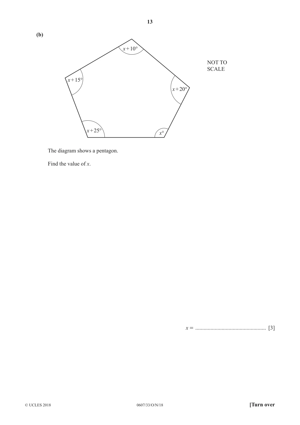 Cambridge IGCSE Mathematics - International 0607 2018 Oct/Nov Paper 3 · Variant 3 question paper, page 13 of 16