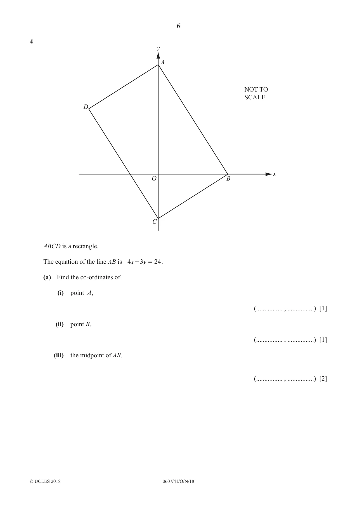Cambridge IGCSE Mathematics - International 0607 2018 Oct/Nov Paper 4 · Variant 1 question paper, page 6 of 16