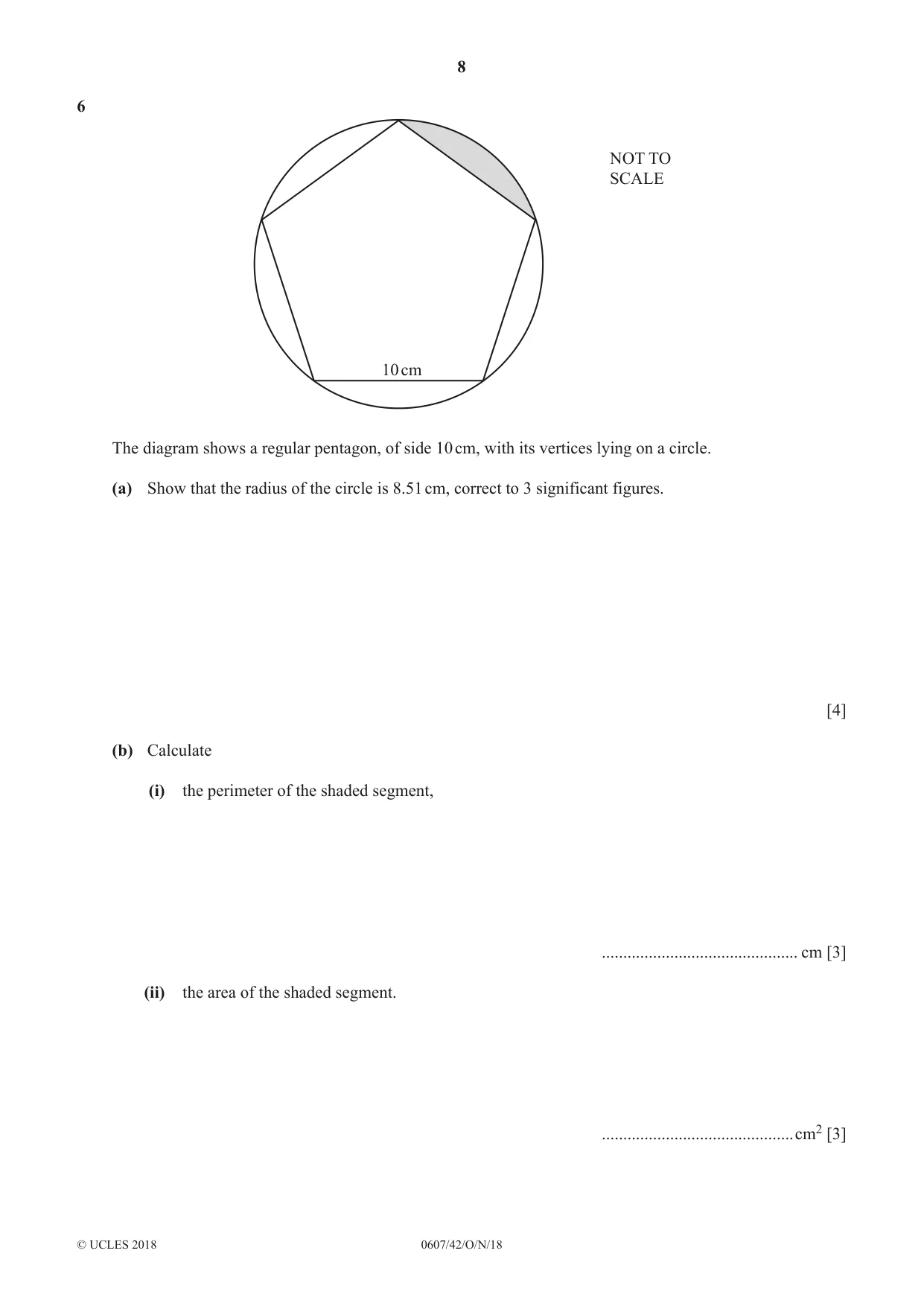 Cambridge IGCSE Mathematics - International 0607 2018 Oct/Nov Paper 4 · Variant 2 question paper, page 8 of 20