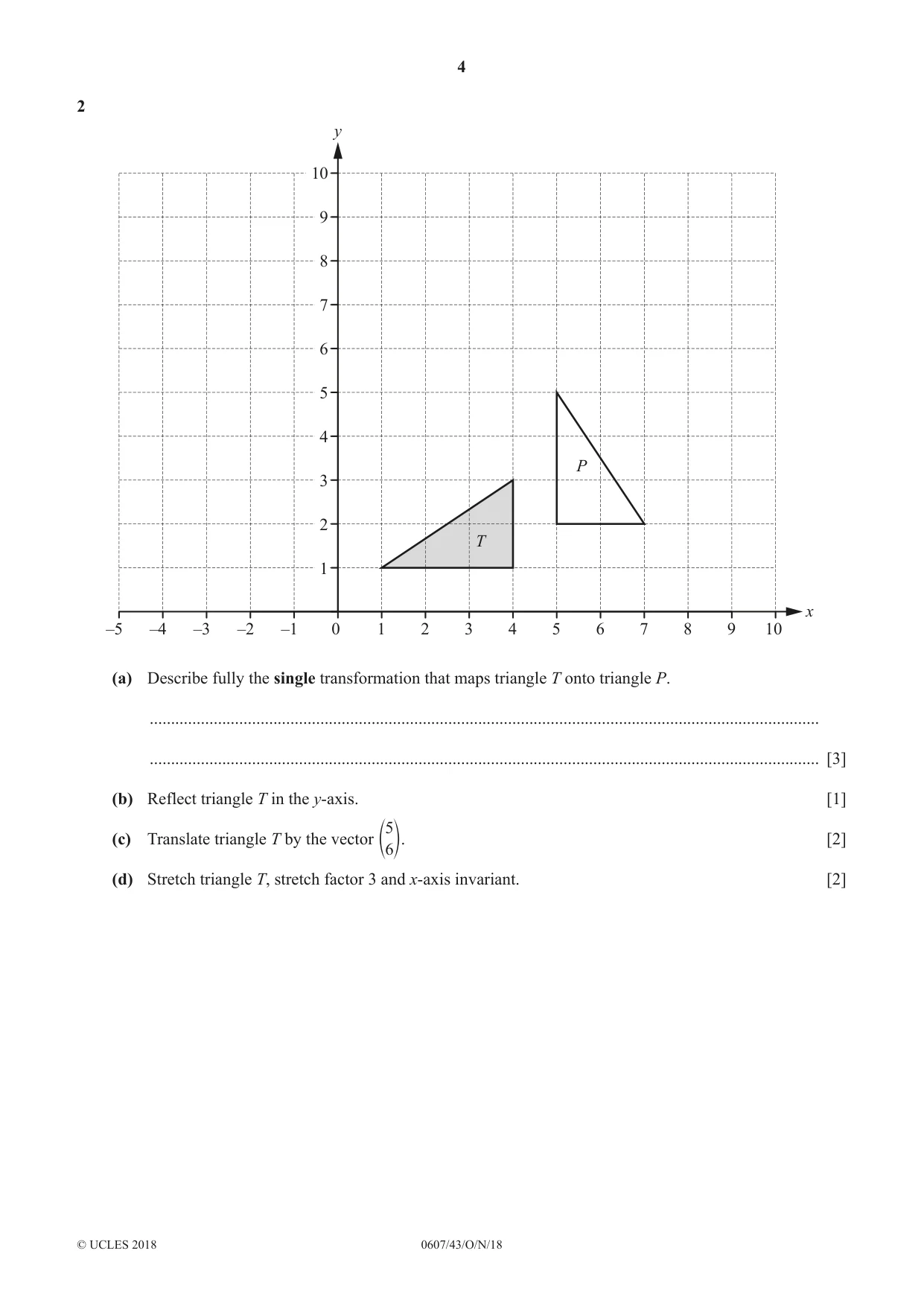Cambridge IGCSE Mathematics - International 0607 2018 Oct/Nov Paper 4 · Variant 3 question paper, page 4 of 16