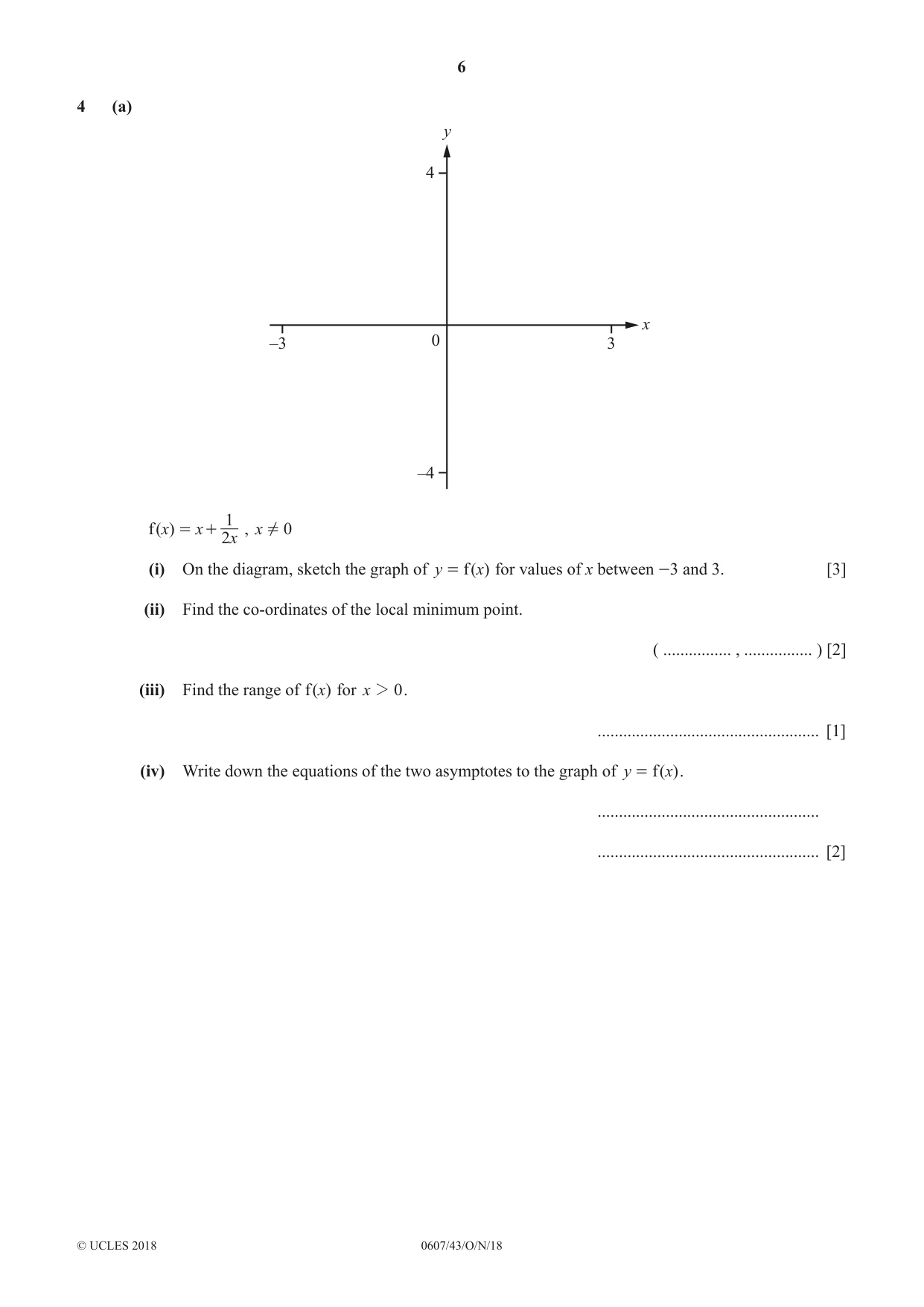 Cambridge IGCSE Mathematics - International 0607 2018 Oct/Nov Paper 4 · Variant 3 question paper, page 6 of 16