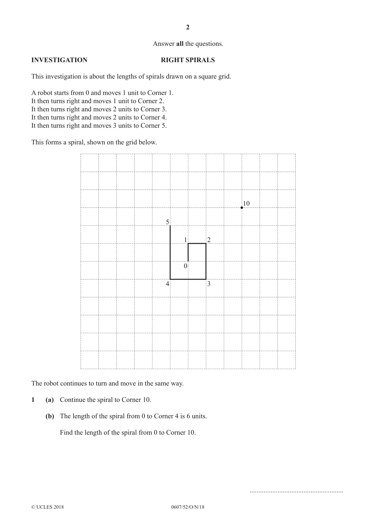 Cambridge IGCSE Mathematics - International 0607 2018 Oct/Nov Paper 5 · Variant 2 question paper, page 2 of 8