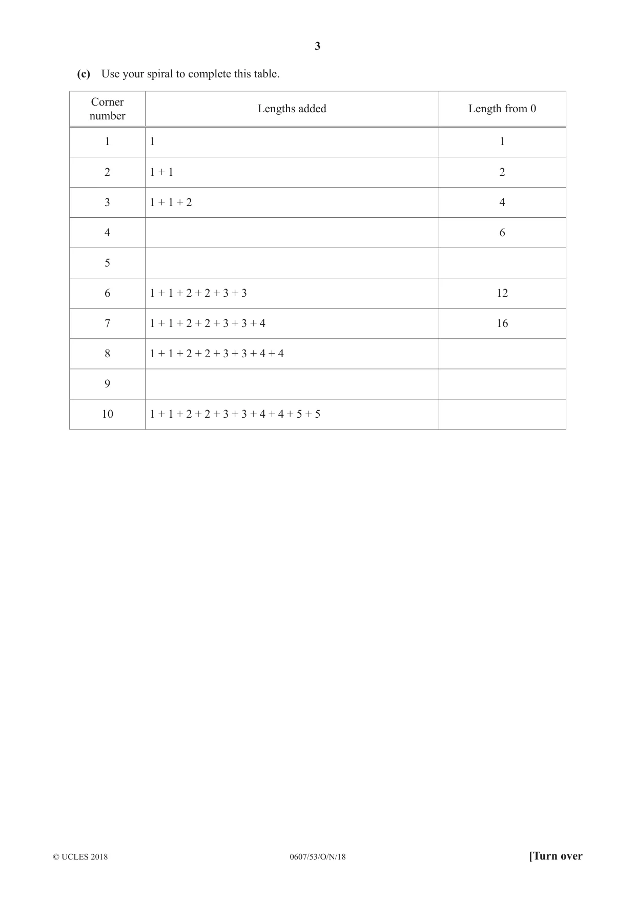 Cambridge IGCSE Mathematics - International 0607 2018 Oct/Nov Paper 5 · Variant 3 question paper, page 3 of 8