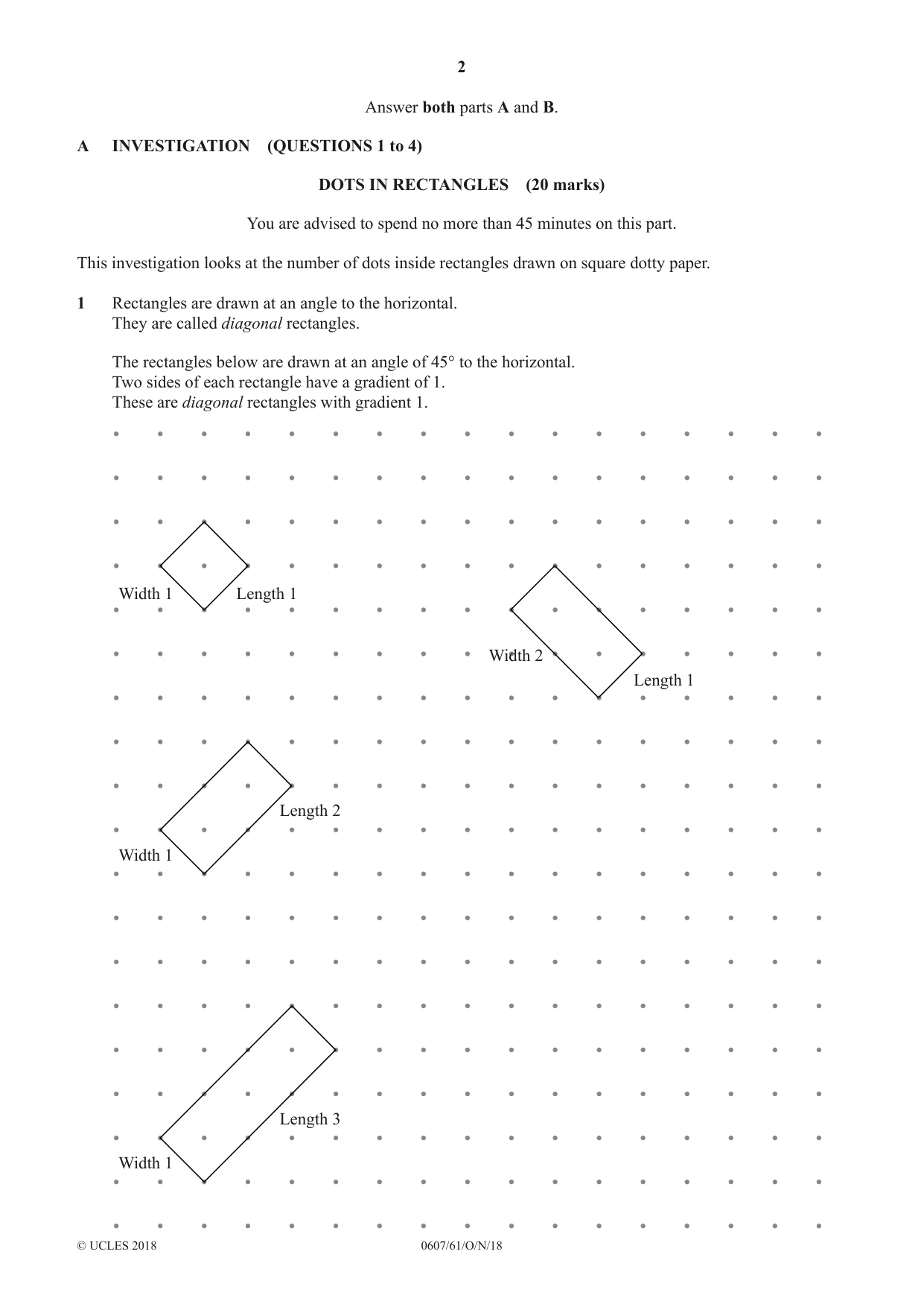 Cambridge IGCSE Mathematics - International 0607 2018 Oct/Nov Paper 6 · Variant 1 question paper, page 2 of 16
