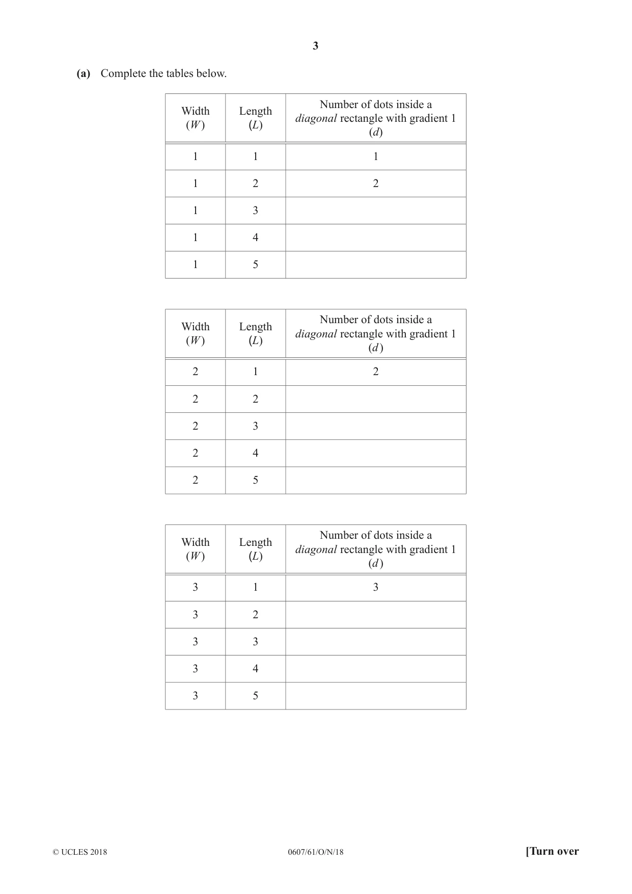 Cambridge IGCSE Mathematics - International 0607 2018 Oct/Nov Paper 6 · Variant 1 question paper, page 3 of 16