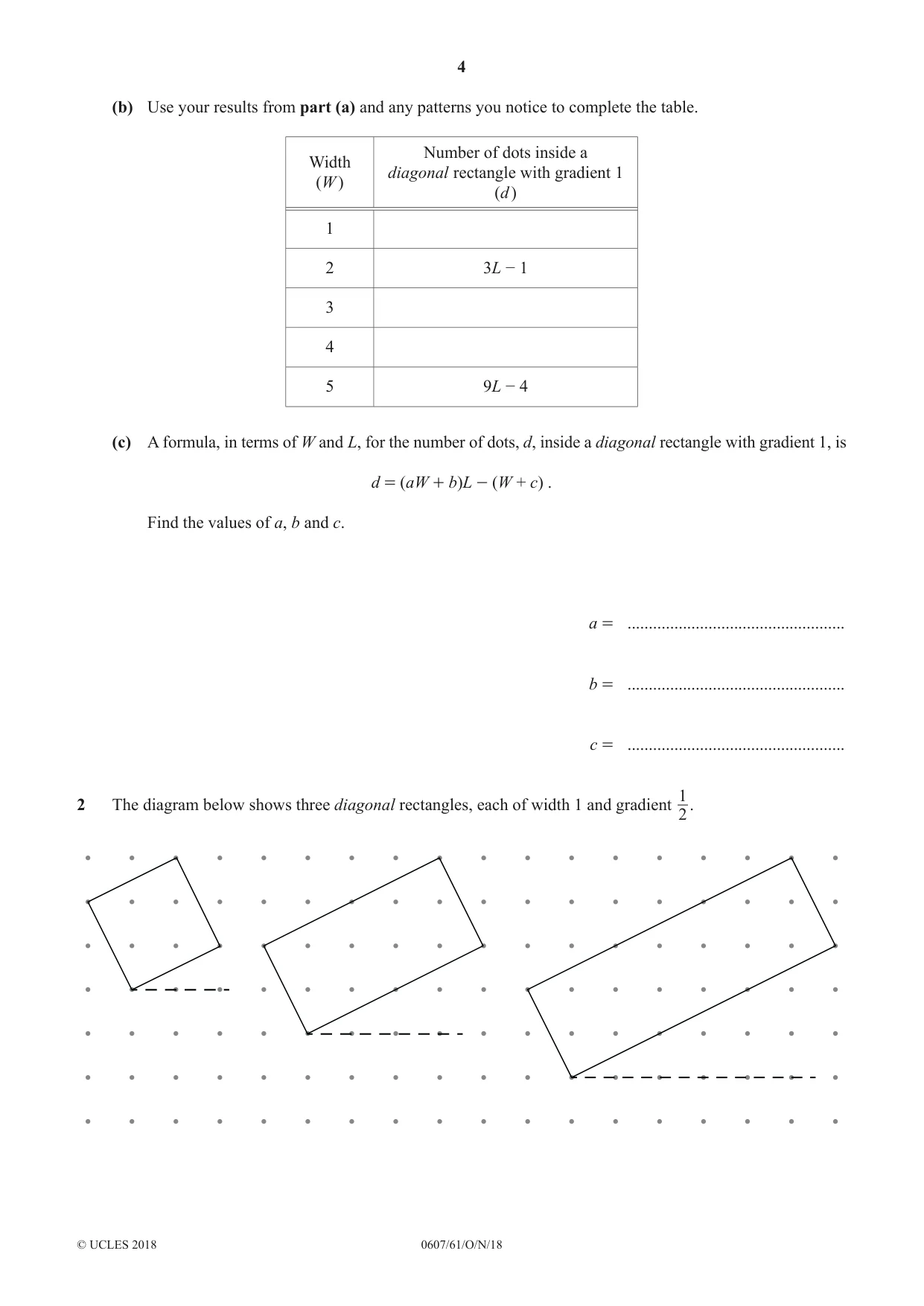 Cambridge IGCSE Mathematics - International 0607 2018 Oct/Nov Paper 6 · Variant 1 question paper, page 4 of 16