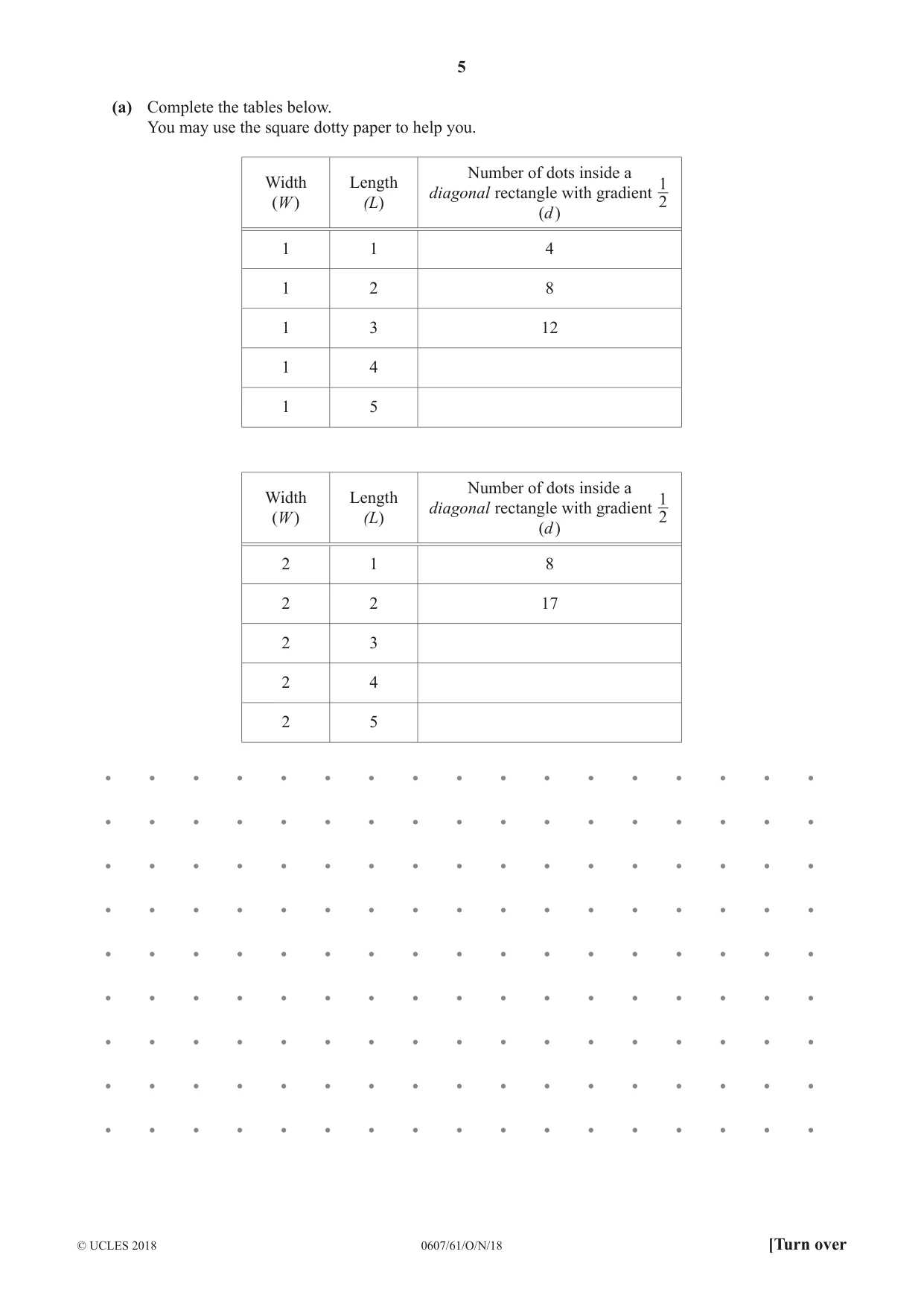 Cambridge IGCSE Mathematics - International 0607 2018 Oct/Nov Paper 6 · Variant 1 question paper, page 5 of 16