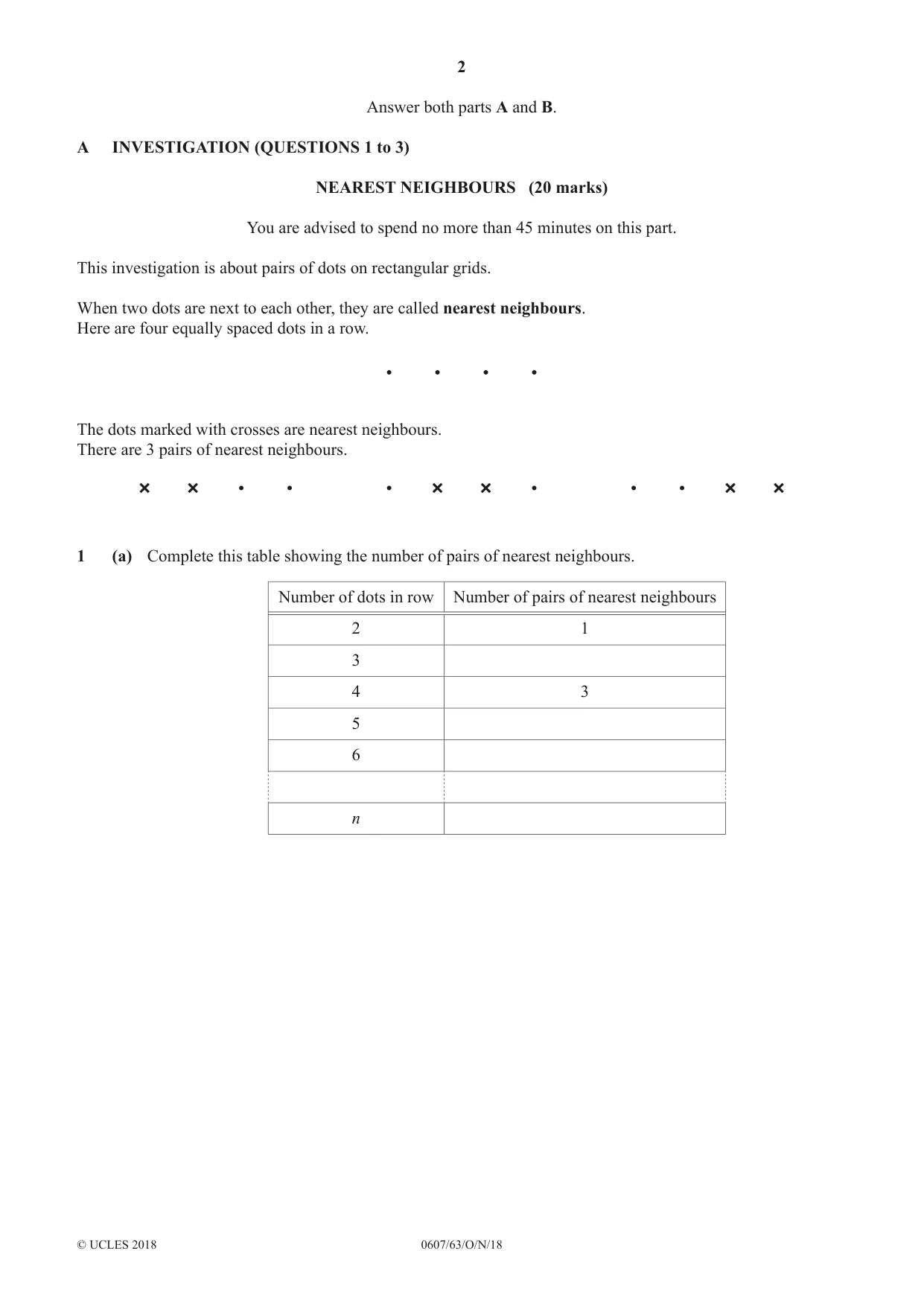 Cambridge IGCSE Mathematics - International 0607 2018 Oct/Nov Paper 6 · Variant 3 question paper, page 2 of 16