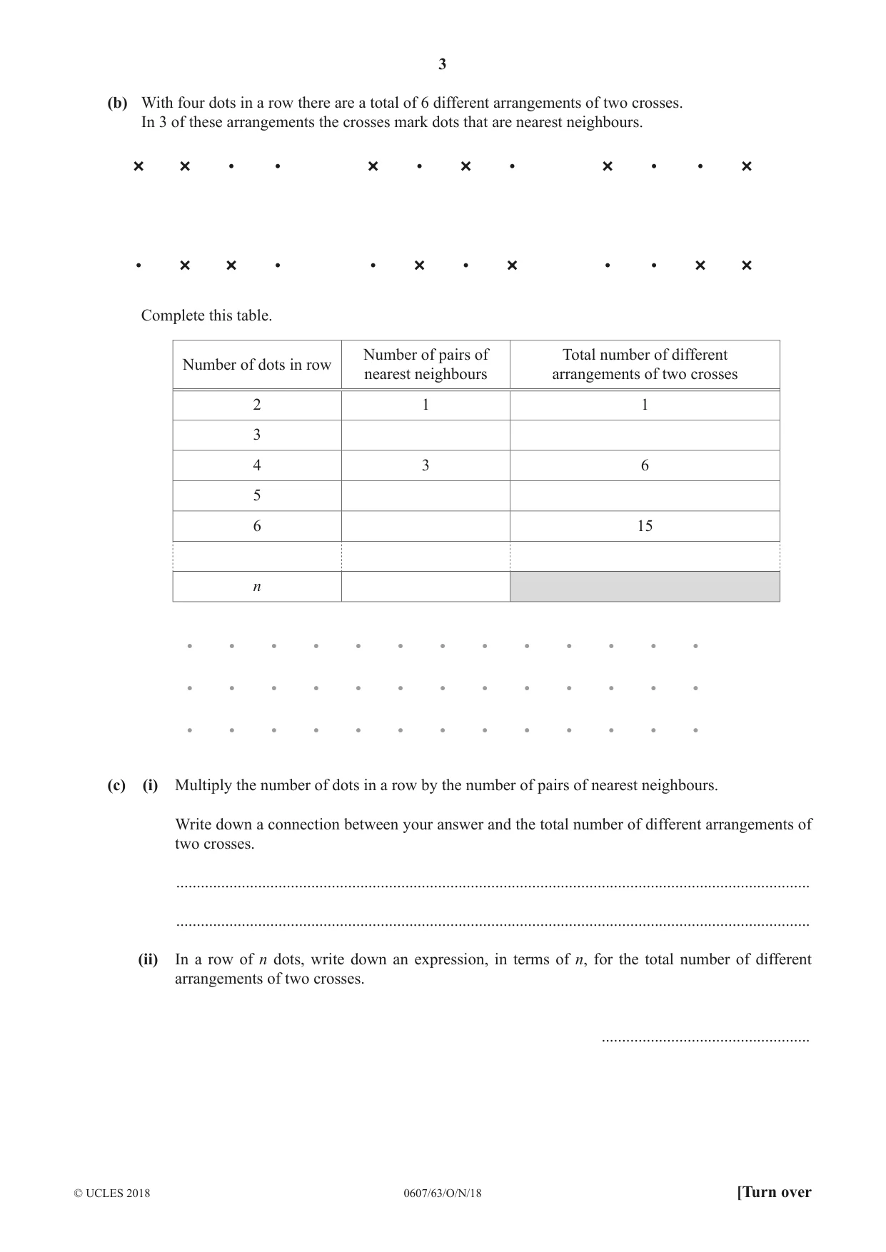 Cambridge IGCSE Mathematics - International 0607 2018 Oct/Nov Paper 6 · Variant 3 question paper, page 3 of 16