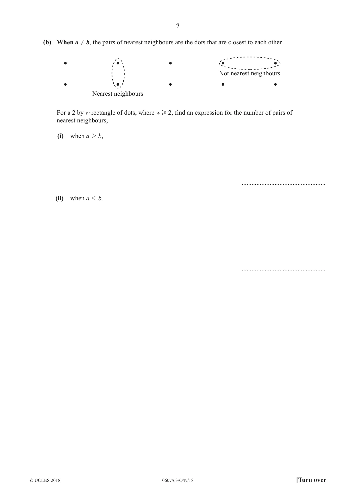 Cambridge IGCSE Mathematics - International 0607 2018 Oct/Nov Paper 6 · Variant 3 question paper, page 7 of 16