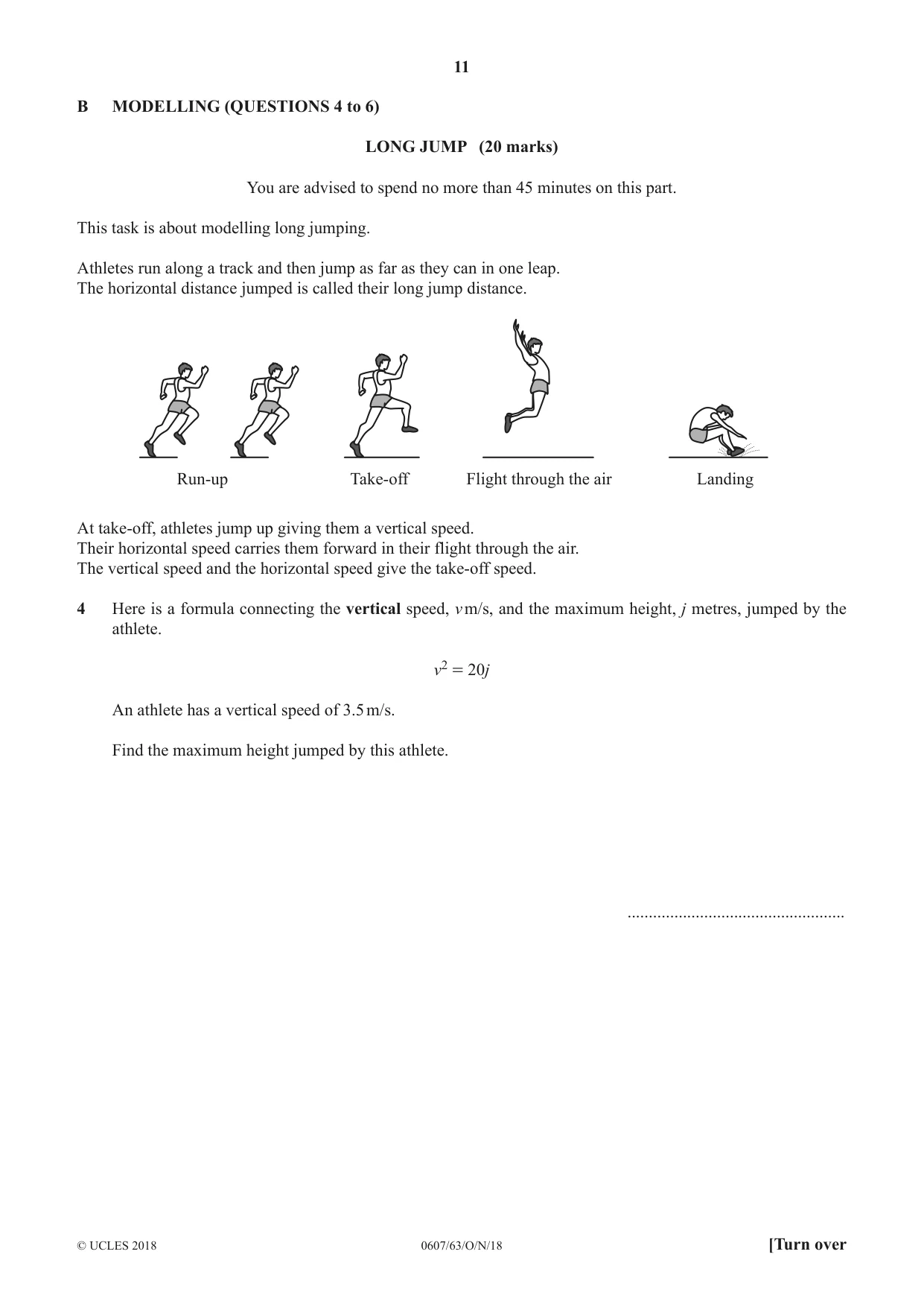 Cambridge IGCSE Mathematics - International 0607 2018 Oct/Nov Paper 6 · Variant 3 question paper, page 11 of 16