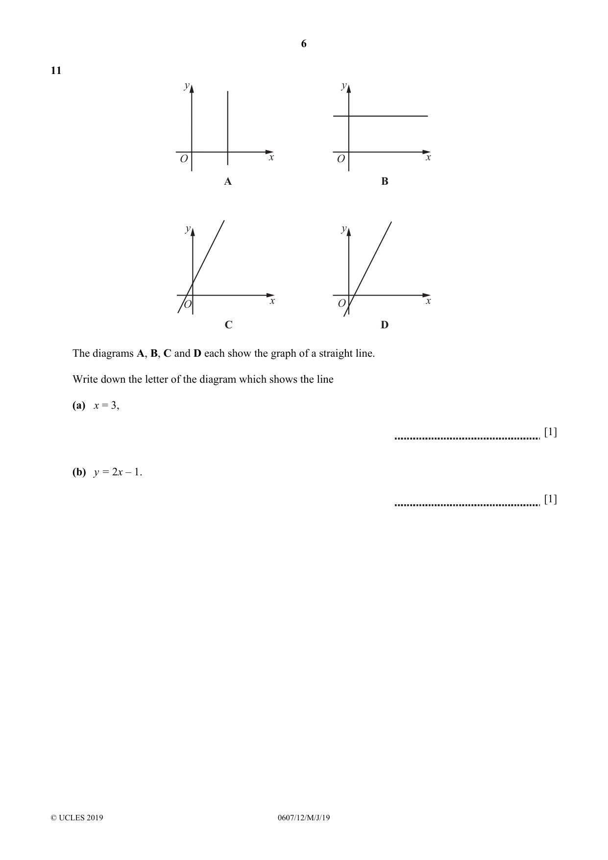 Cambridge IGCSE Mathematics - International 0607 2019 May/June Paper 1 · Variant 2 question paper, page 6 of 12