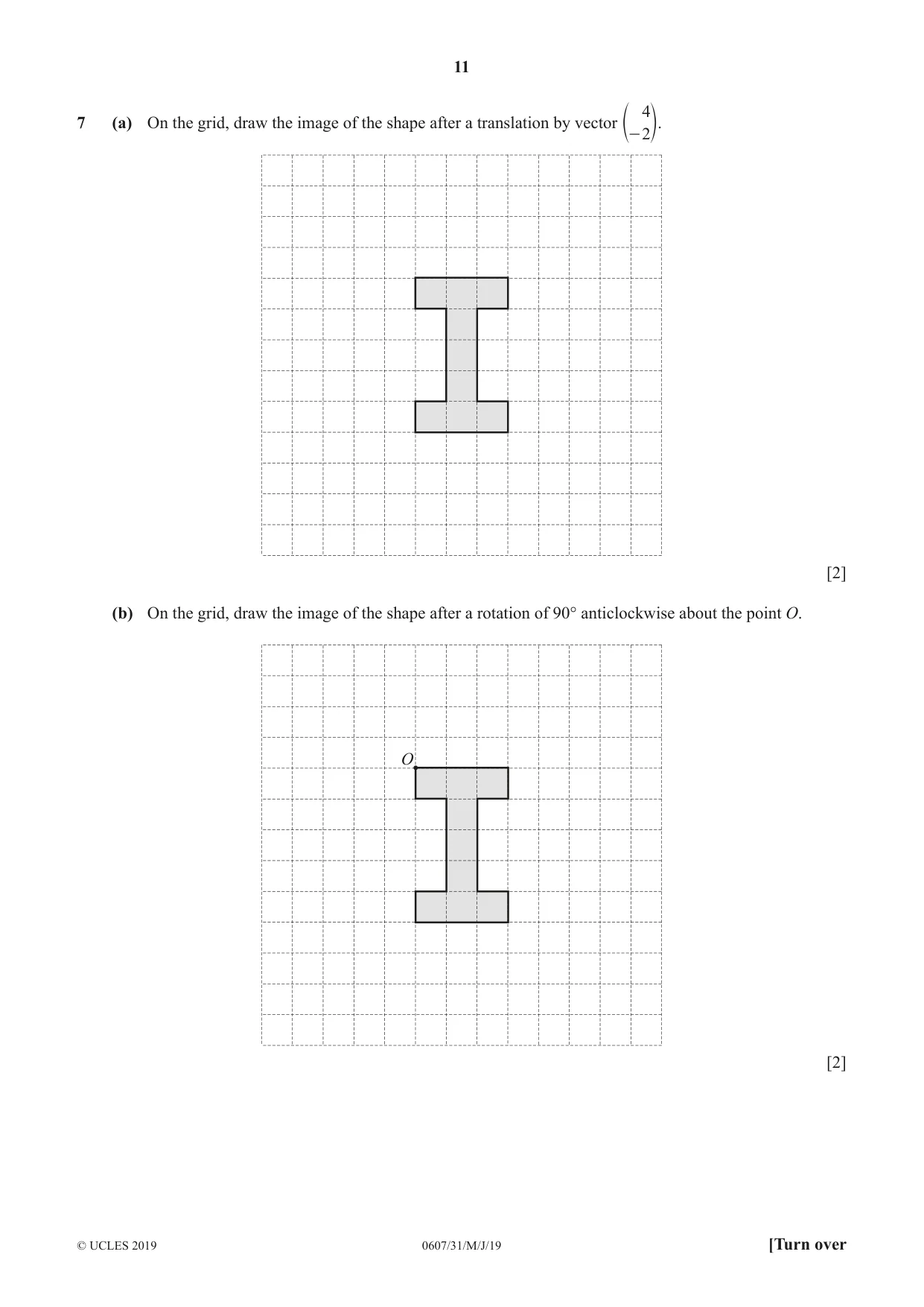 Cambridge IGCSE Mathematics - International 0607 2019 May/June Paper 3 · Variant 1 question paper, page 11 of 20