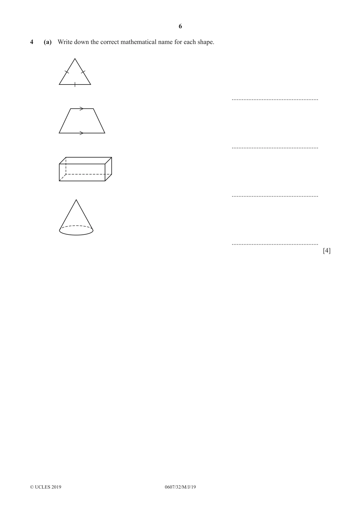Cambridge IGCSE Mathematics - International 0607 2019 May/June Paper 3 · Variant 2 question paper, page 6 of 16