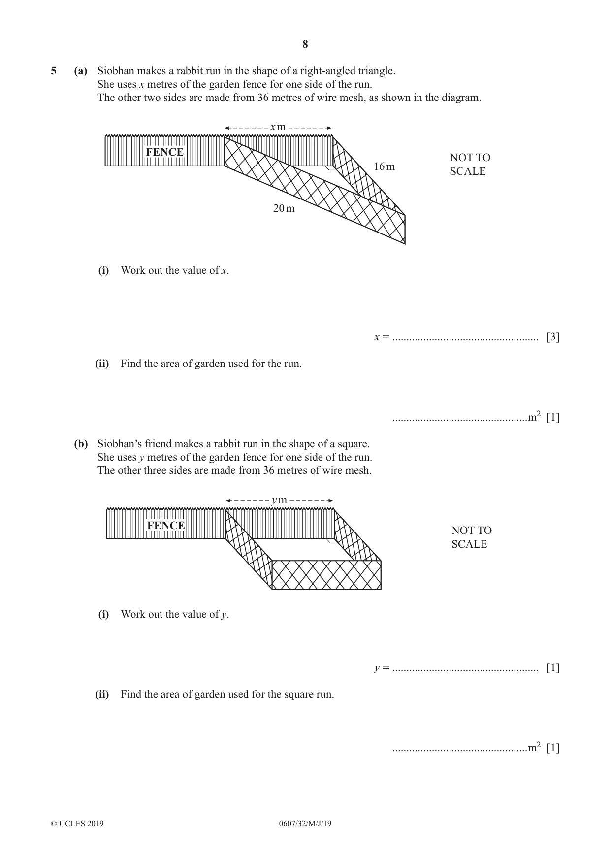 Cambridge IGCSE Mathematics - International 0607 2019 May/June Paper 3 · Variant 2 question paper, page 8 of 16